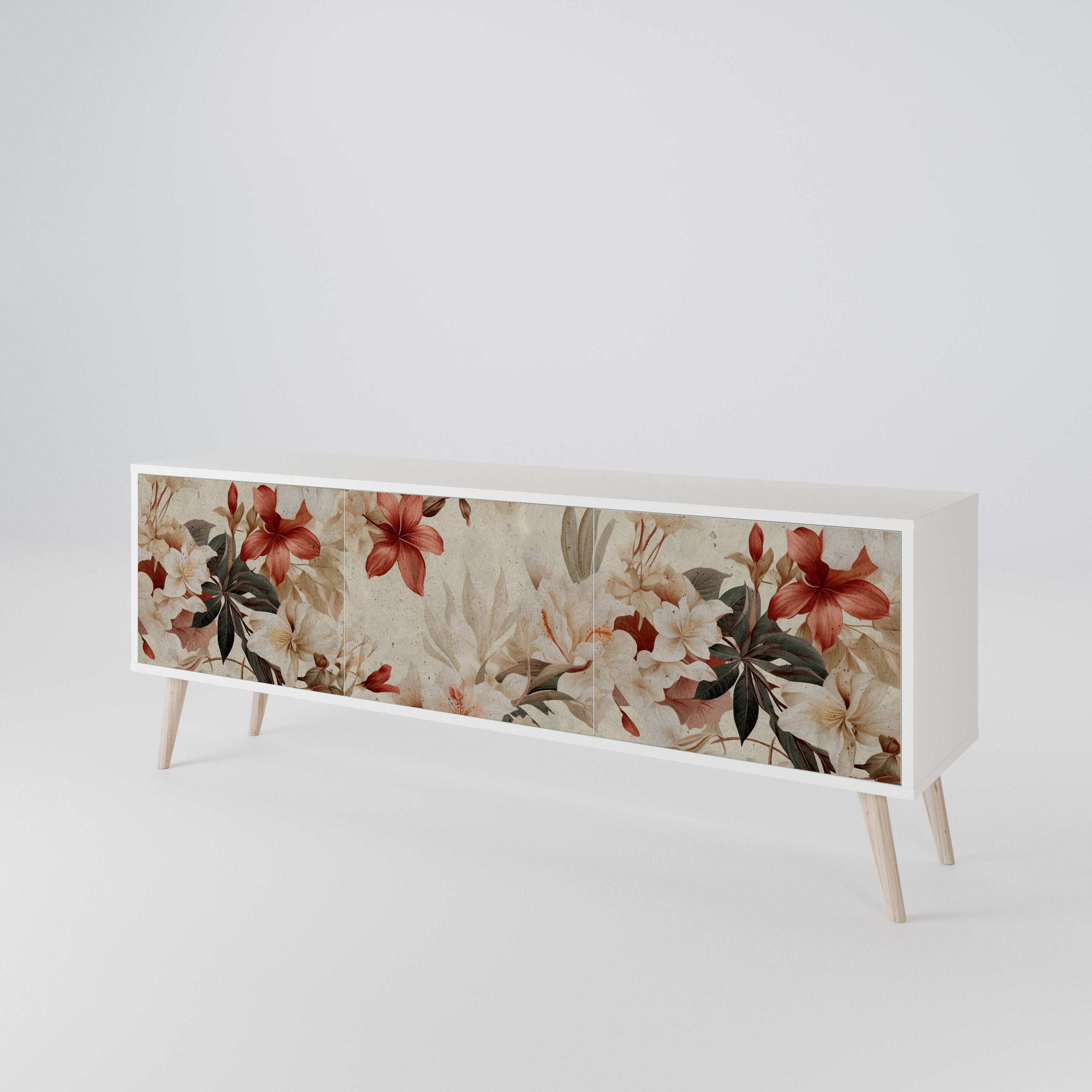 PETAL HARMONY TV-bänk med 3 dörrar