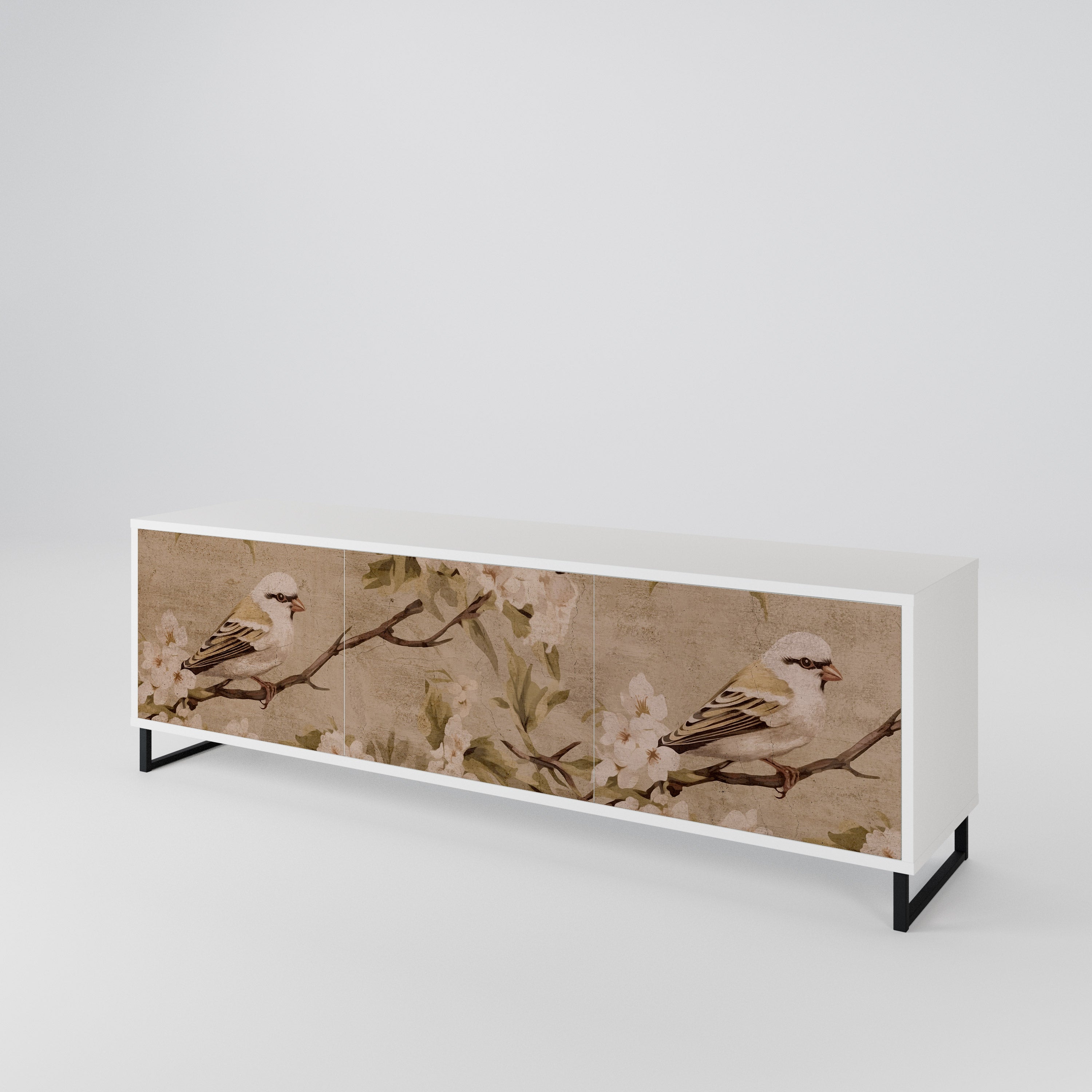 PETAL DISTINGUISH TV-bänk med 3 dörrar