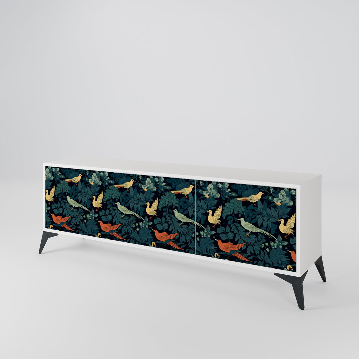 FOWL ORNAMENT TV-bänk med 3 dörrar