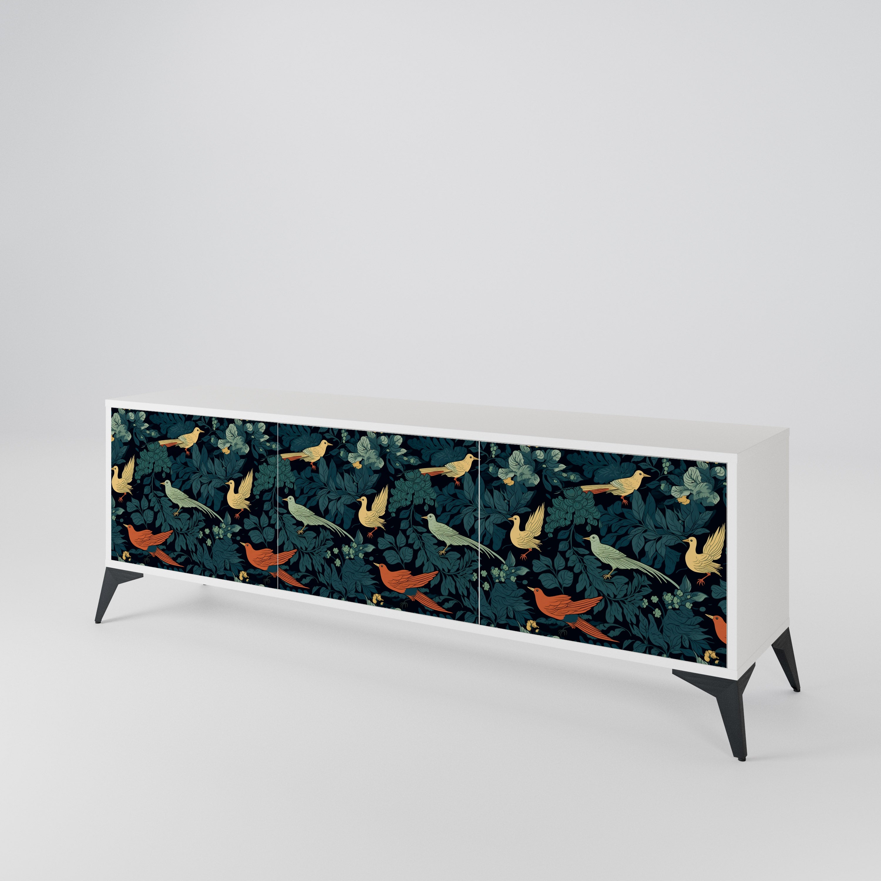 FOWL ORNAMENT TV-bänk med 3 dörrar