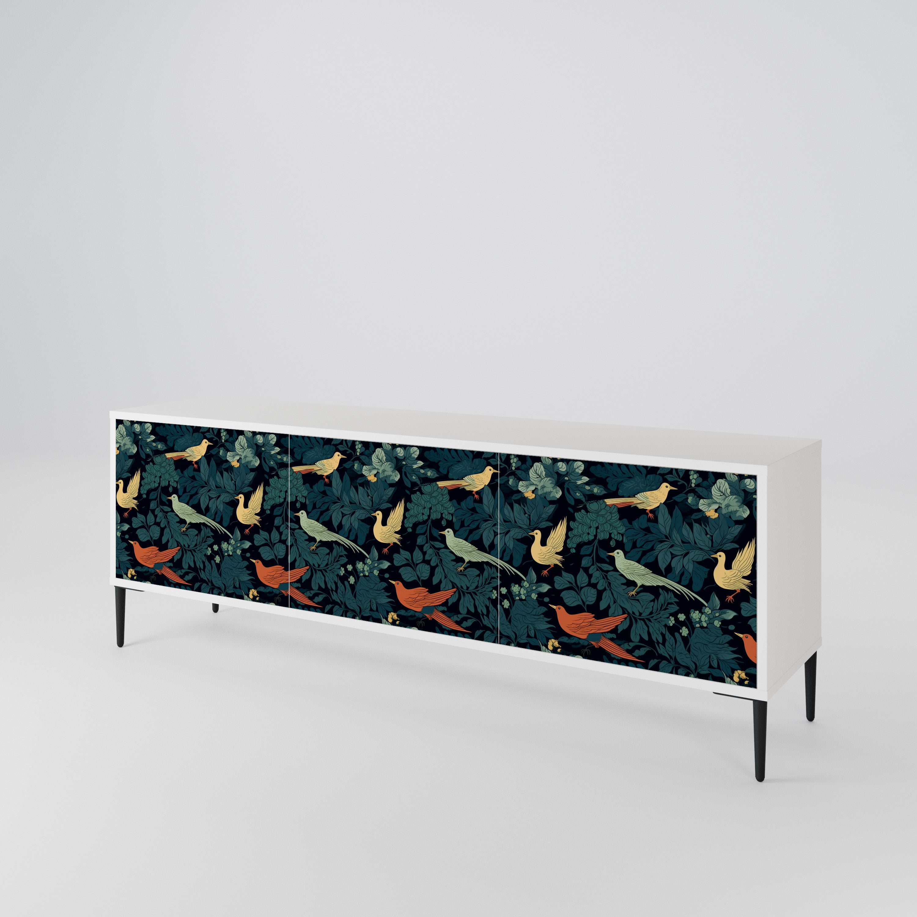 FOWL ORNAMENT TV-bänk med 3 dörrar