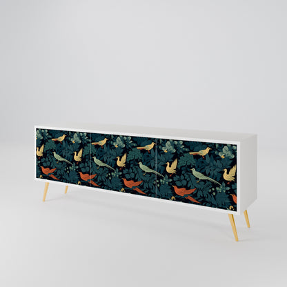 FOWL ORNAMENT 3-Door TV Cabinet