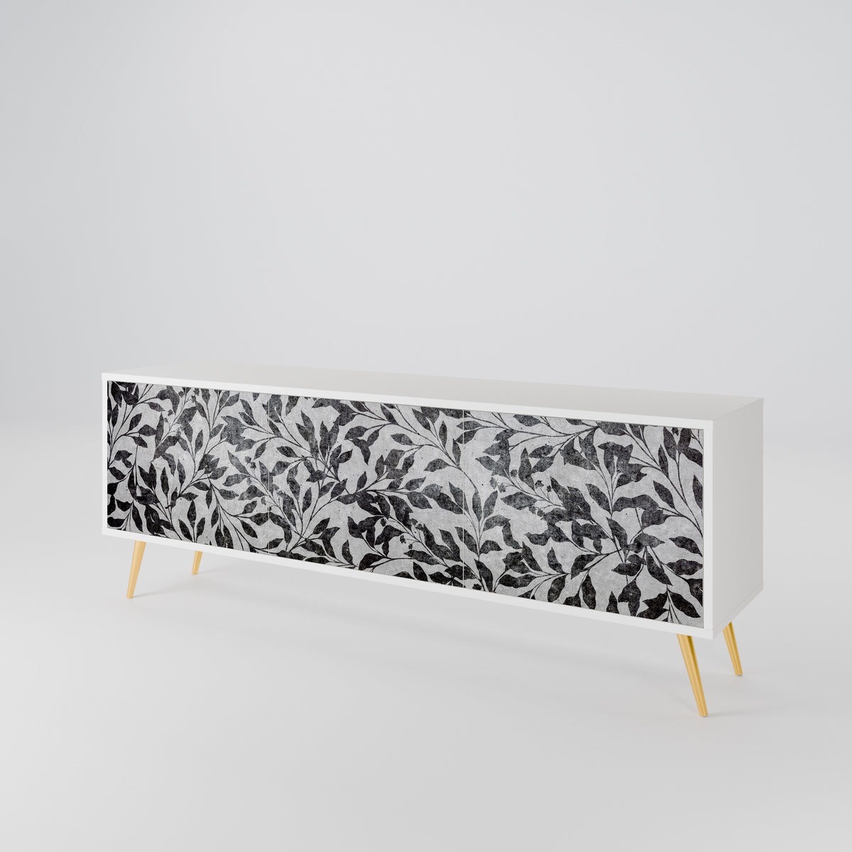 CHARCOAL SPROUT TV-bänk med 3 dörrar