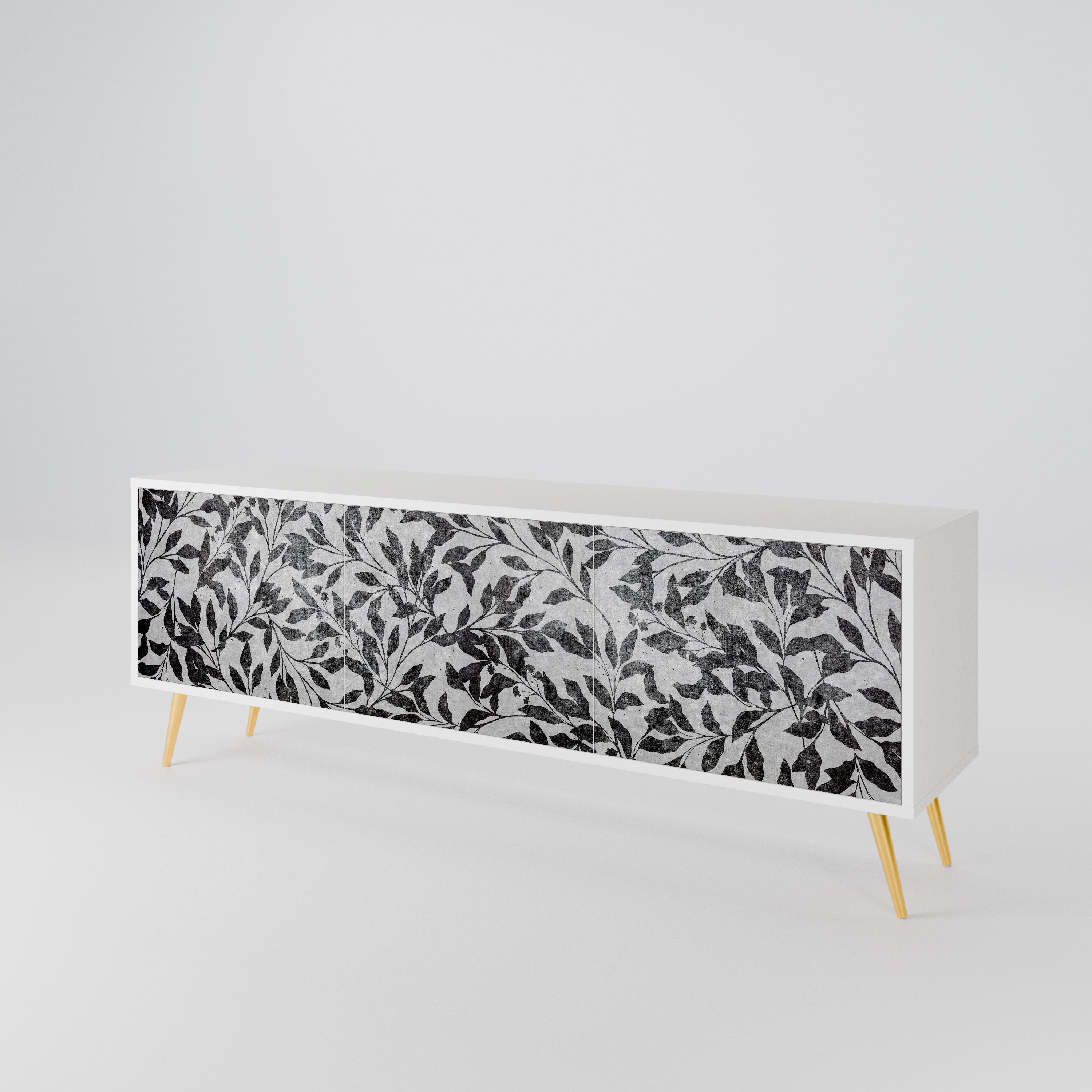 CHARCOAL SPROUT TV-bänk med 3 dörrar