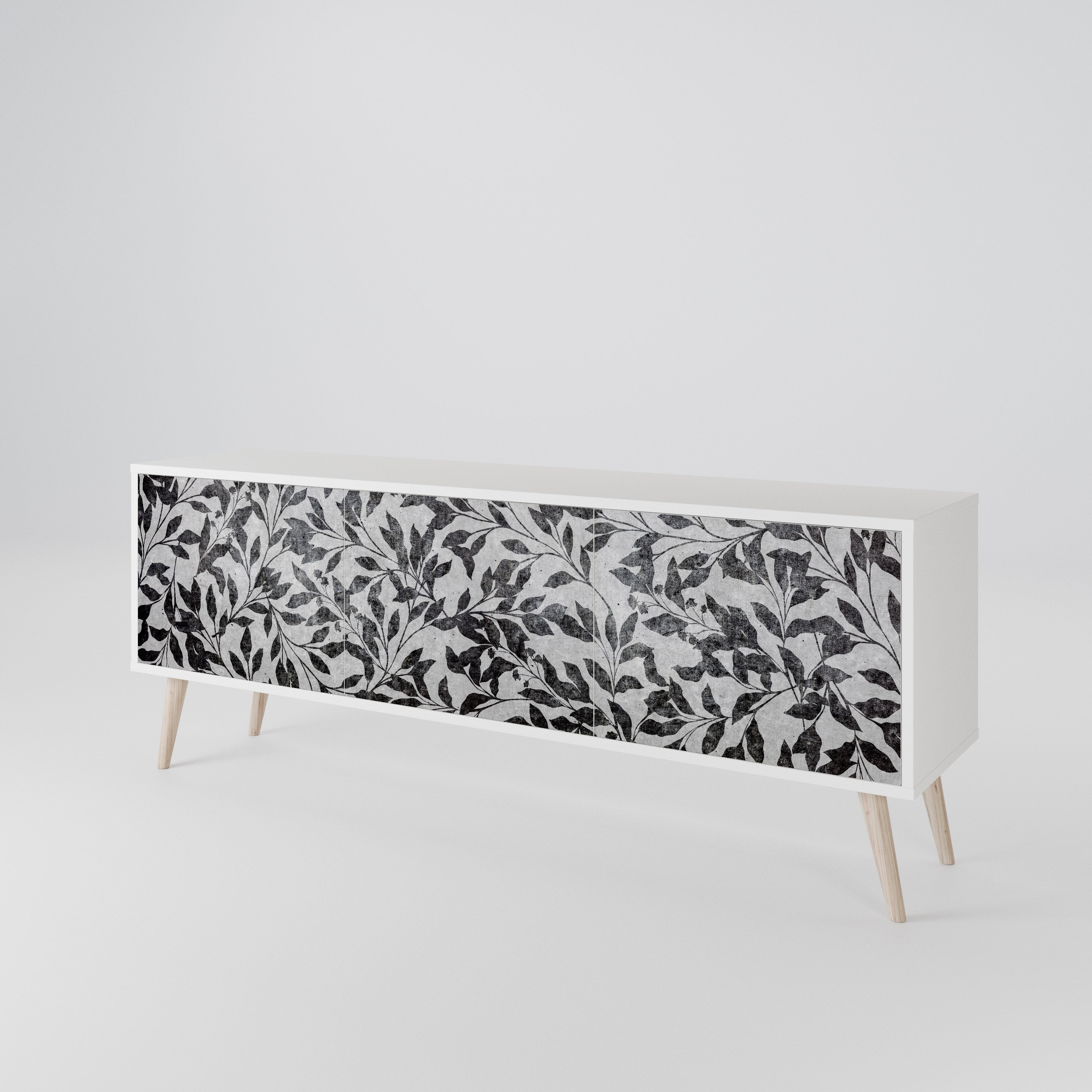 CHARCOAL SPROUT TV-bänk med 3 dörrar