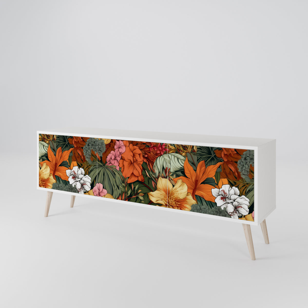 RADIANT FLORA TV-bänk med 3 dörrar