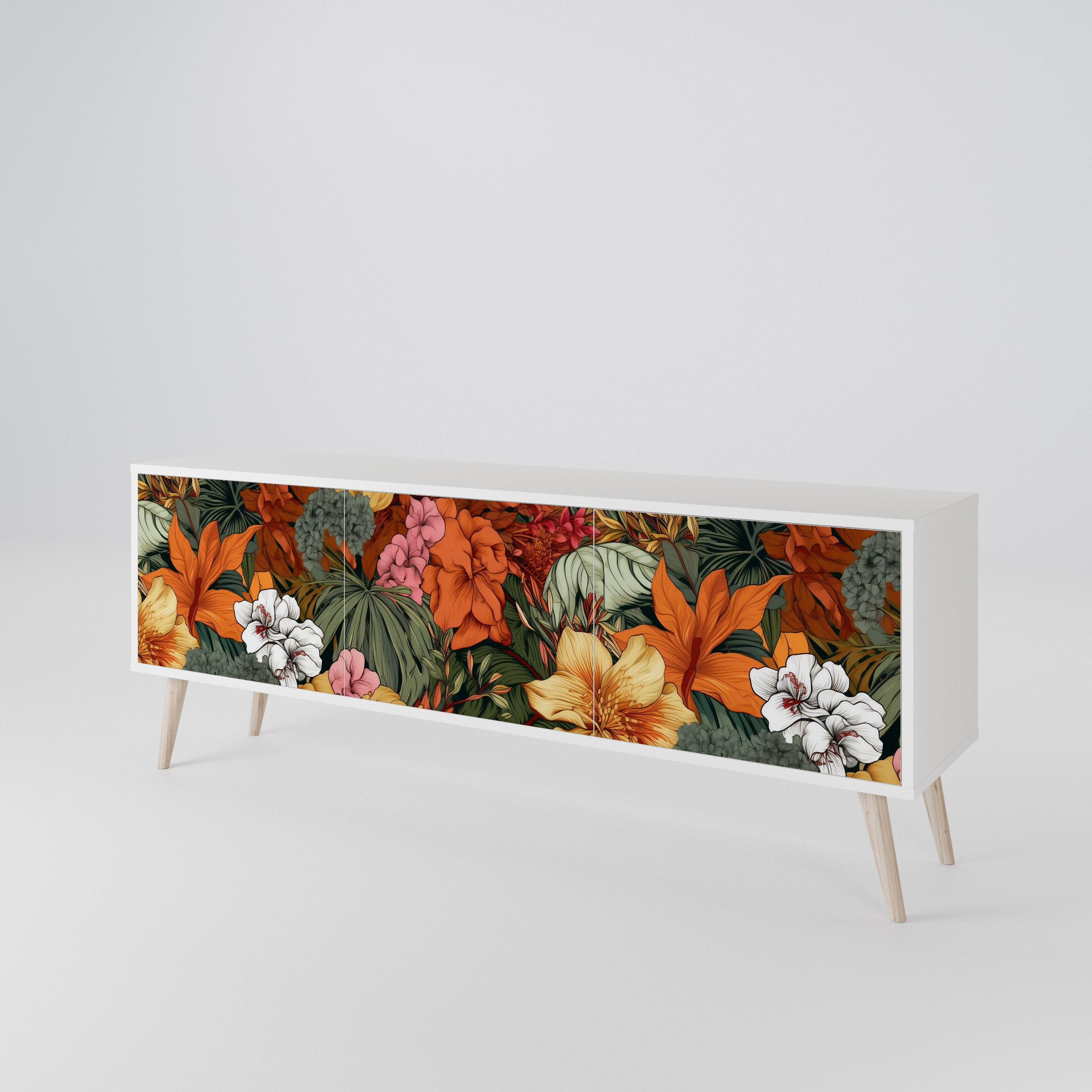 RADIANT FLORA TV-bänk med 3 dörrar