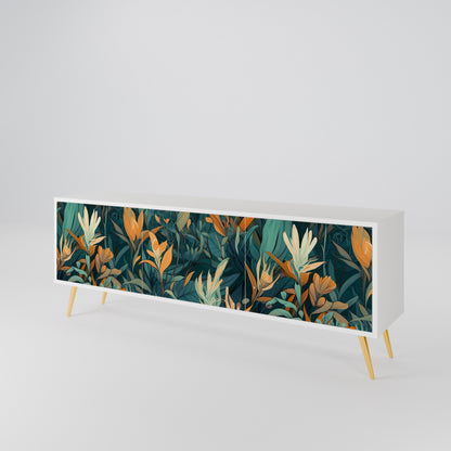FLORAL SERENITY TV-bänk med 3 dörrar