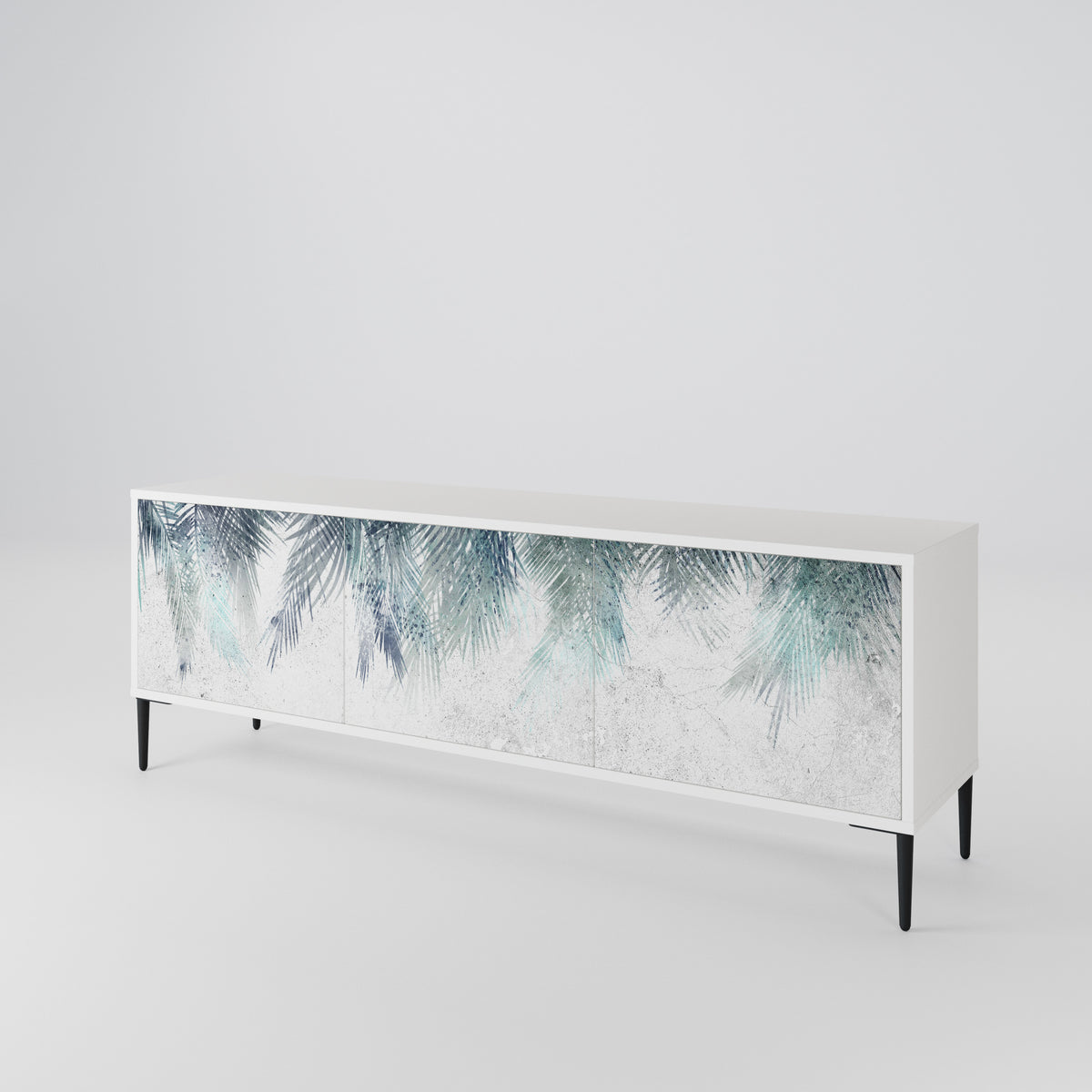 PALM VEIL TV-bänk med 3 dörrar