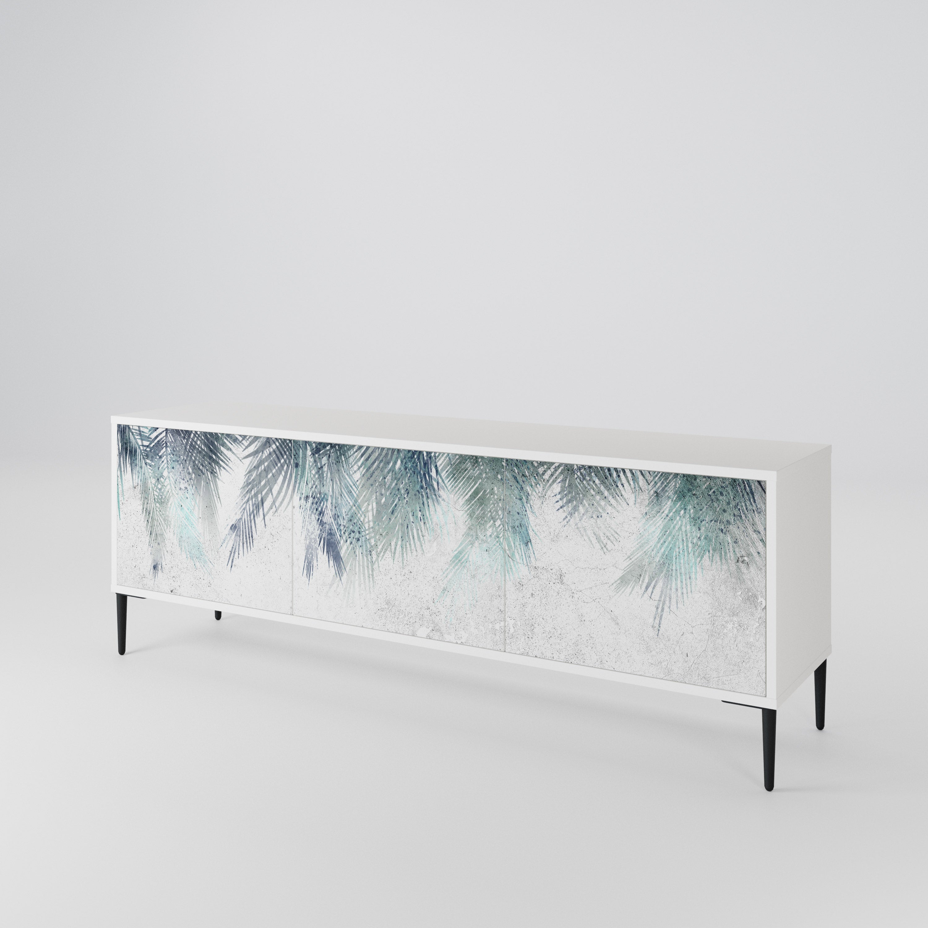 PALM VEIL TV-bänk med 3 dörrar