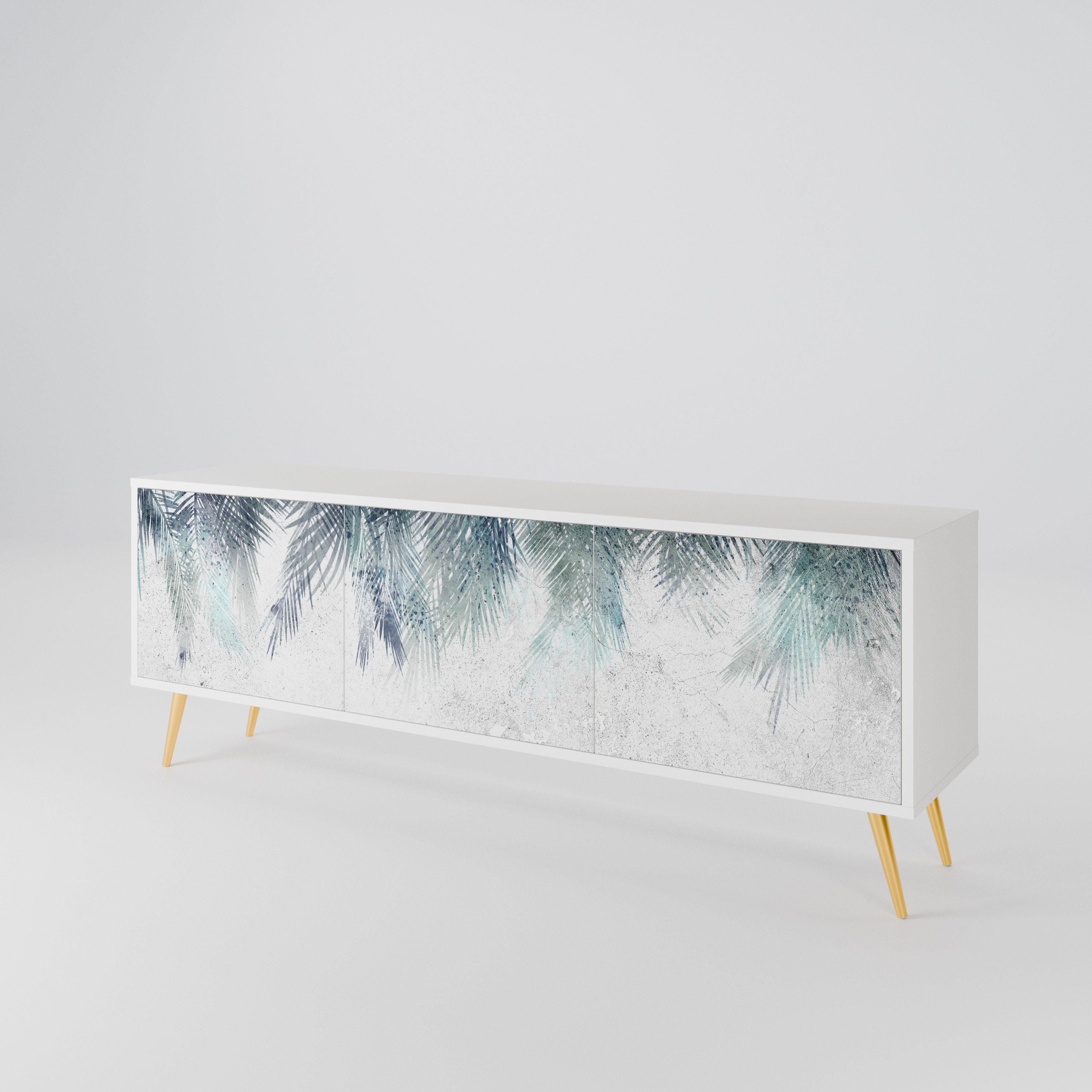 PALM VEIL TV-bänk med 3 dörrar