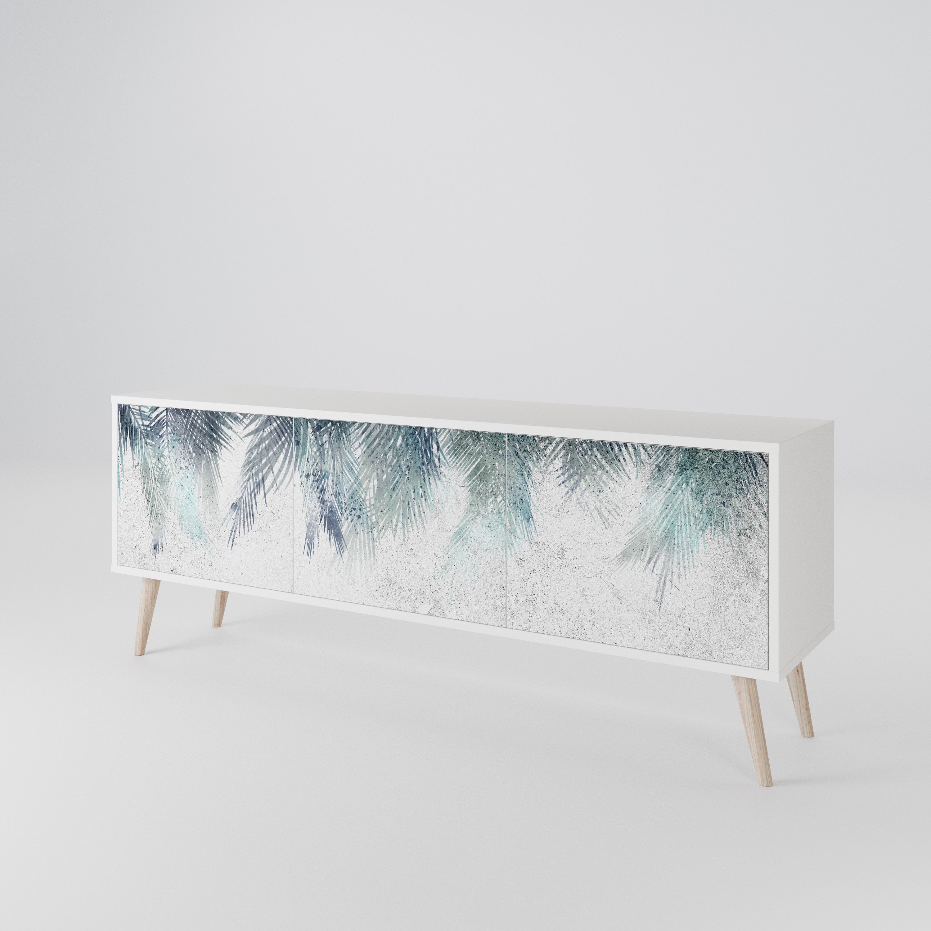 PALM VEIL TV-bänk med 3 dörrar