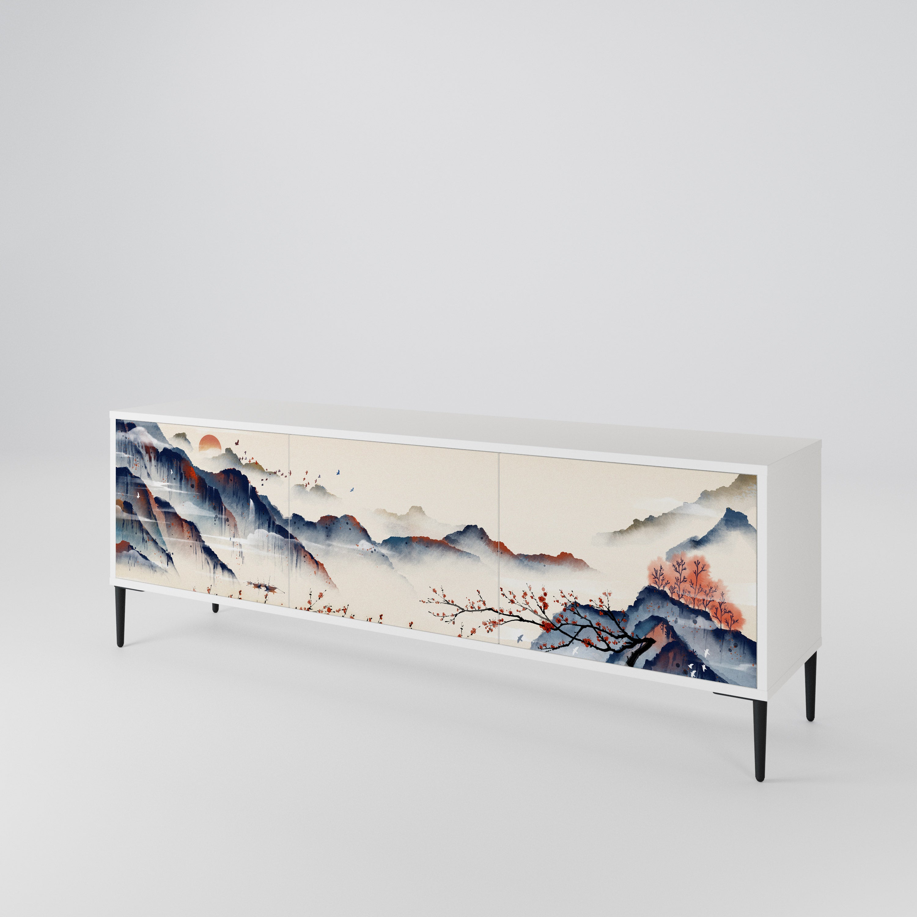 JAPANESE LANDSCAPE TV-bänk med 3 dörrar