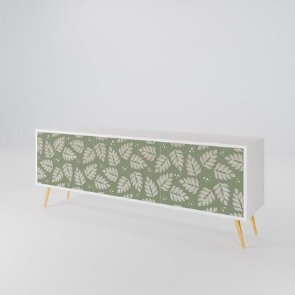LEAVES ON GREEN TV-bänk med 3 dörrar