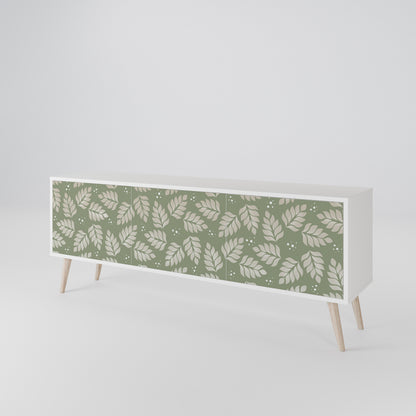 LEAVES ON GREEN TV-bänk med 3 dörrar