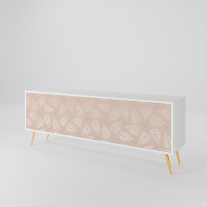 LEAVES ON BEIGE TV-bänk med 3 dörrar