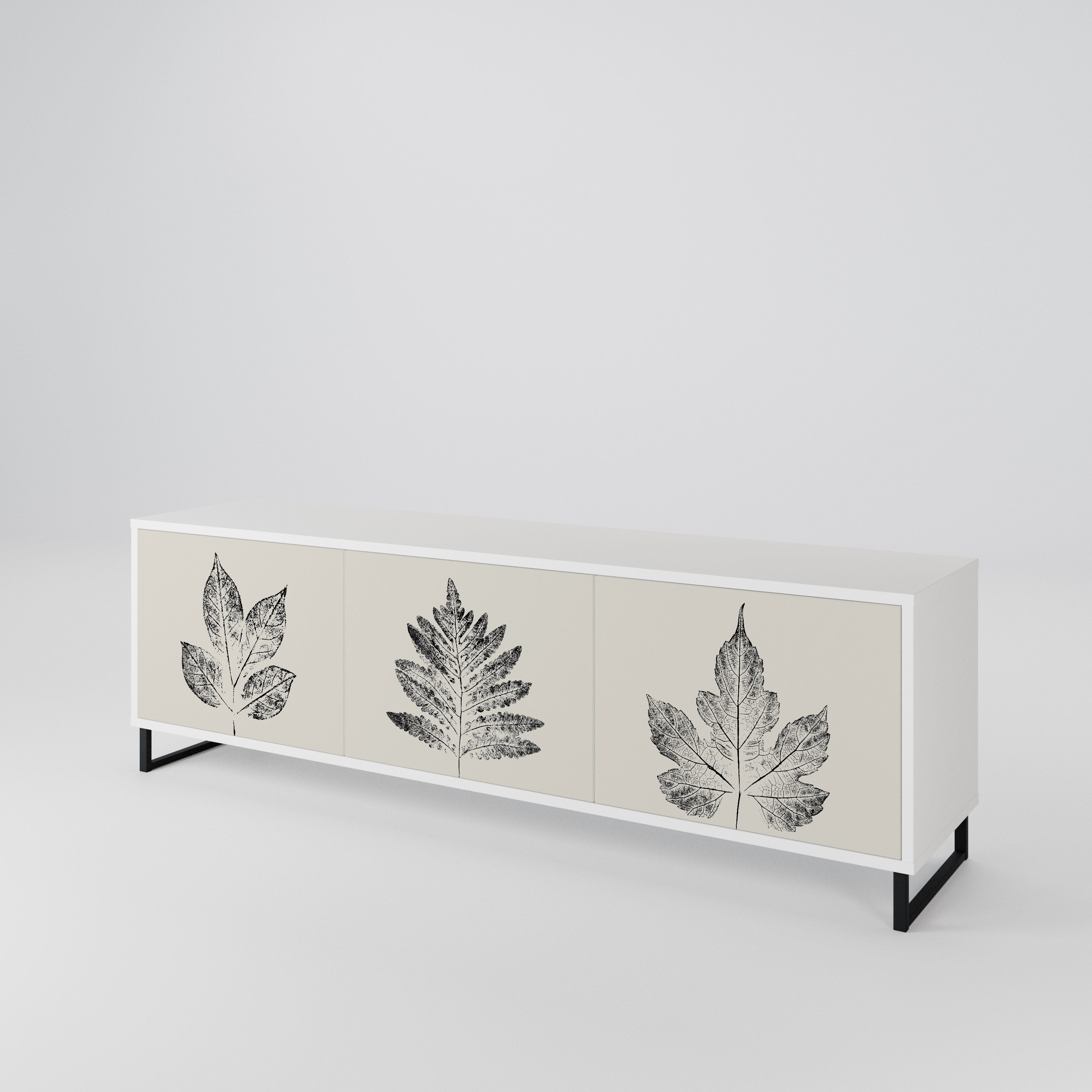 LEAFY STAMPS TV-bänk med 3 dörrar