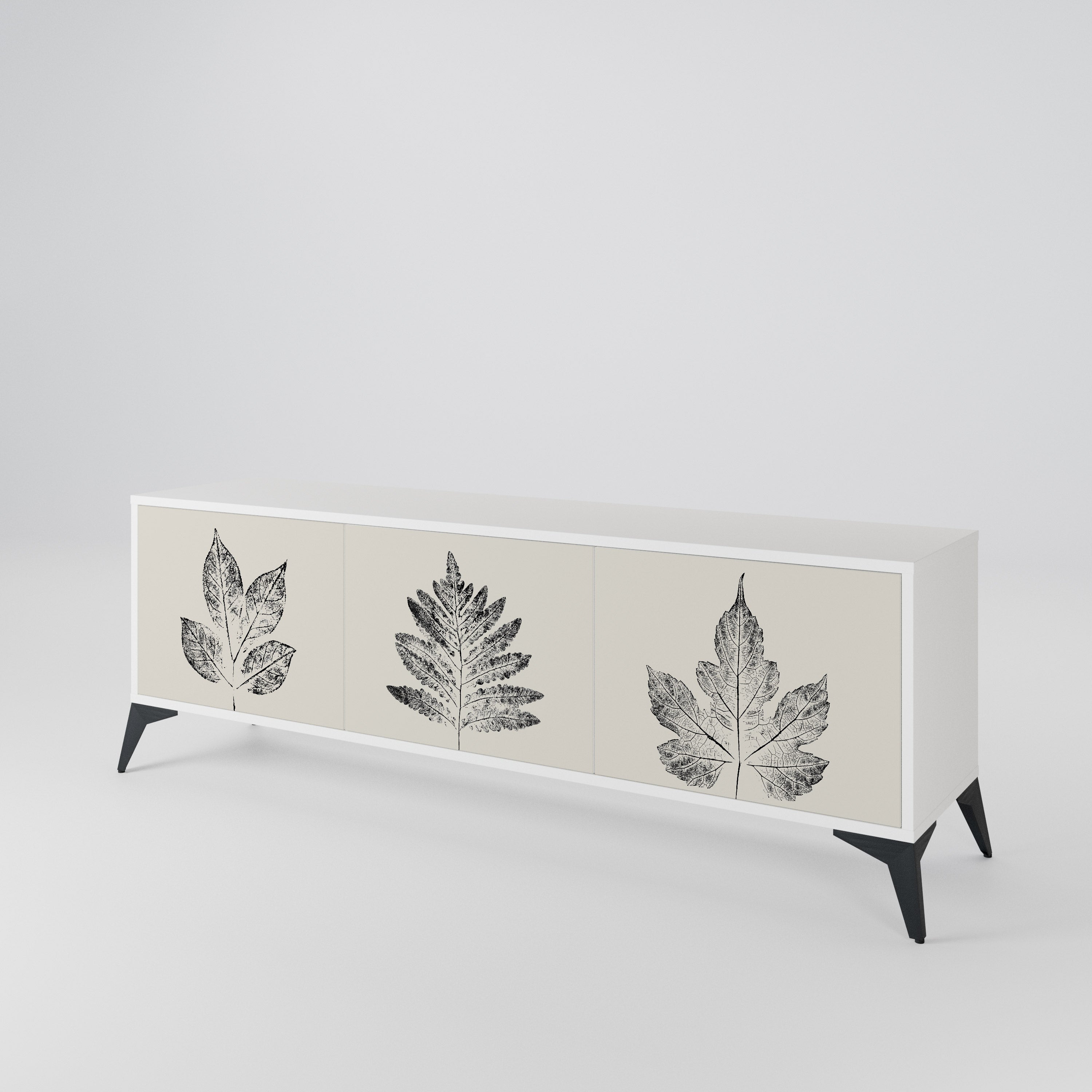 LEAFY STAMPS TV-bänk med 3 dörrar
