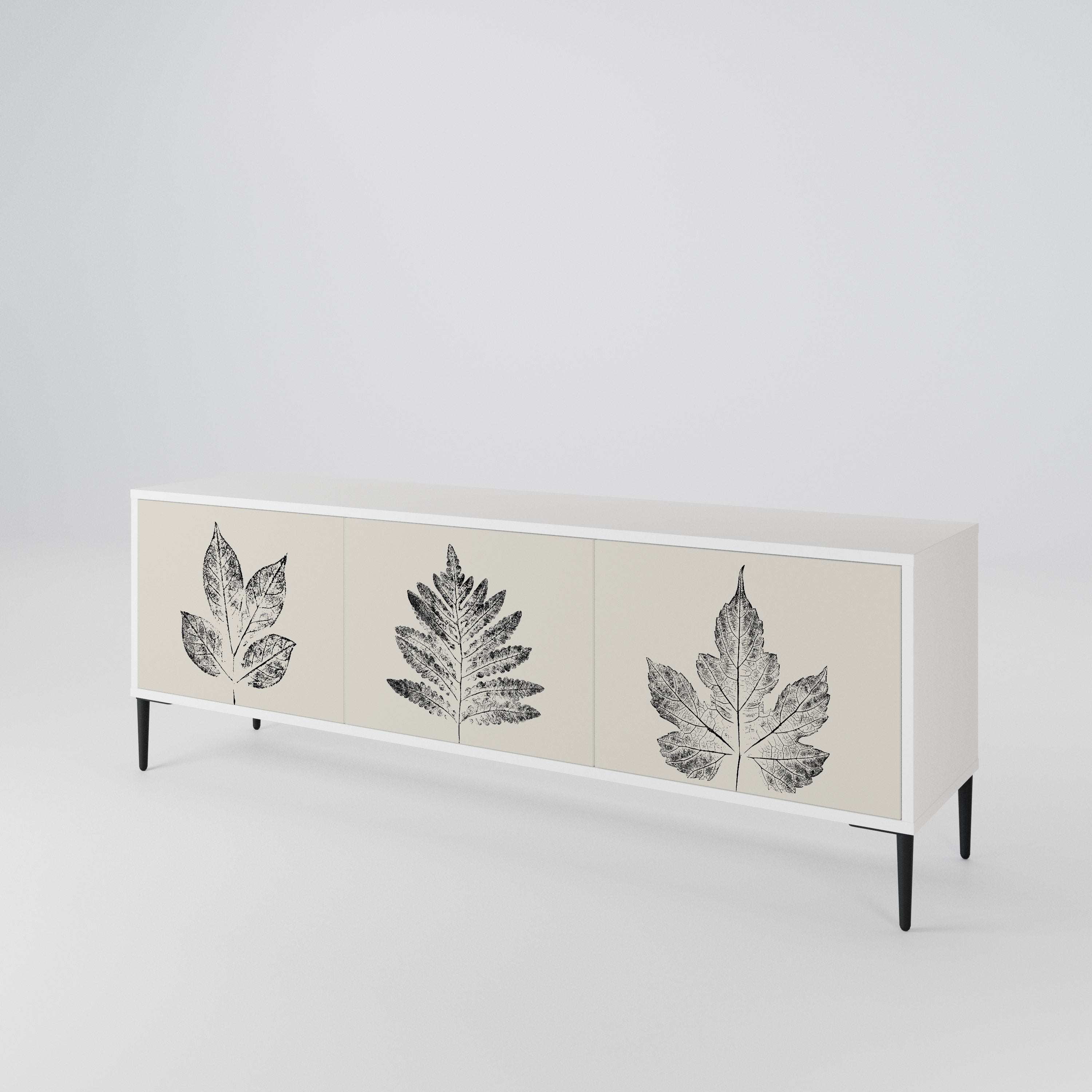 LEAFY STAMPS TV-bänk med 3 dörrar