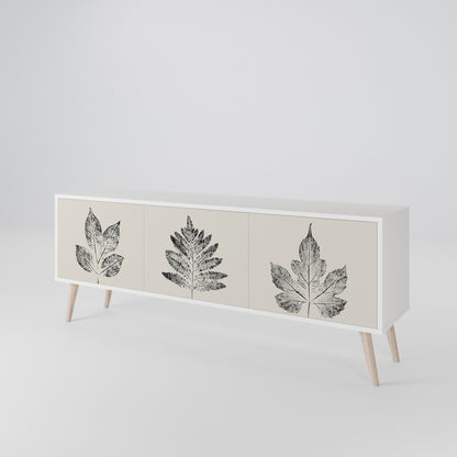 LEAFY STAMPS TV-bänk med 3 dörrar