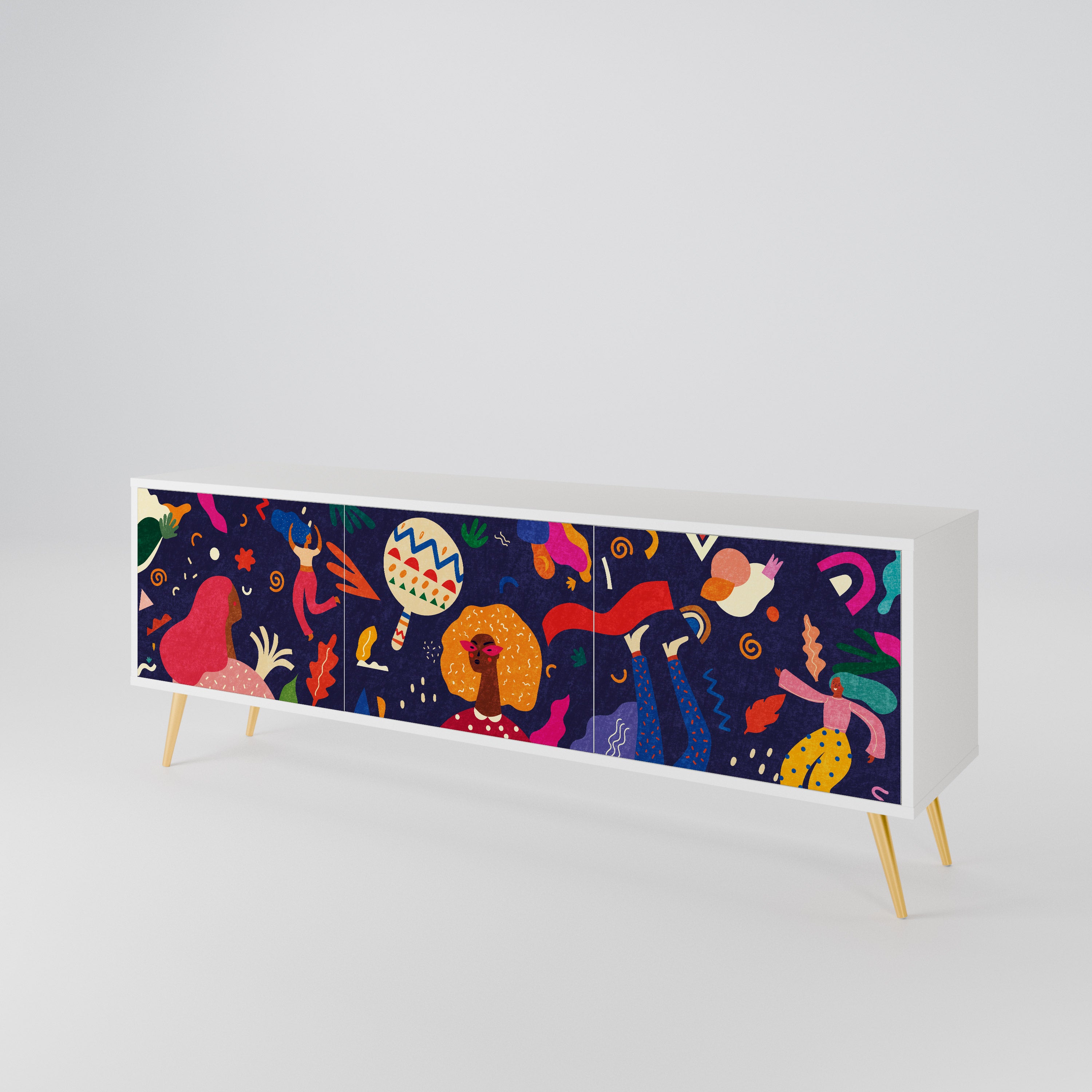FESTIVE PLEASURES TV-bänk med 3 dörrar