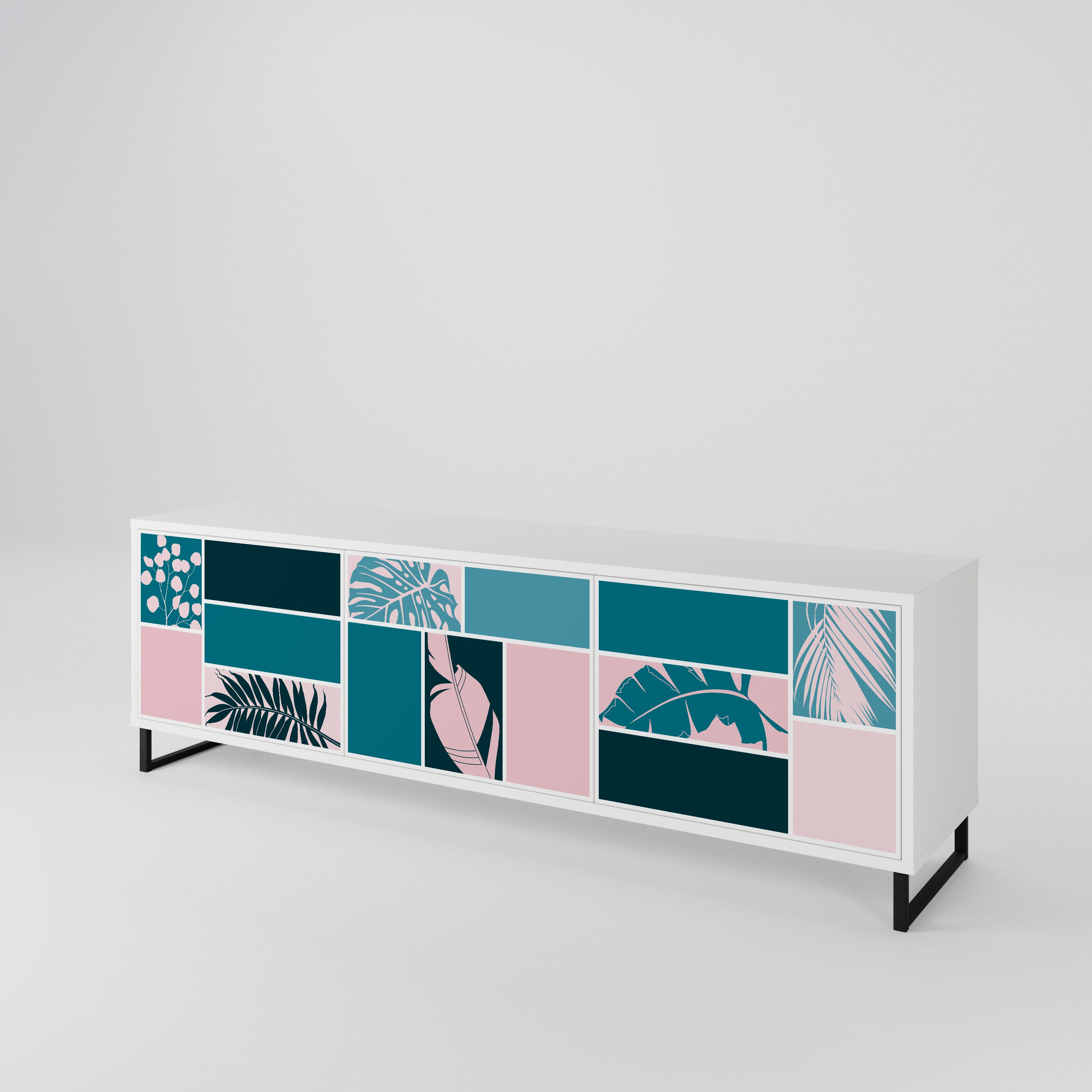 COMBINATION OF SHAPES TV-bänk med 3 dörrar