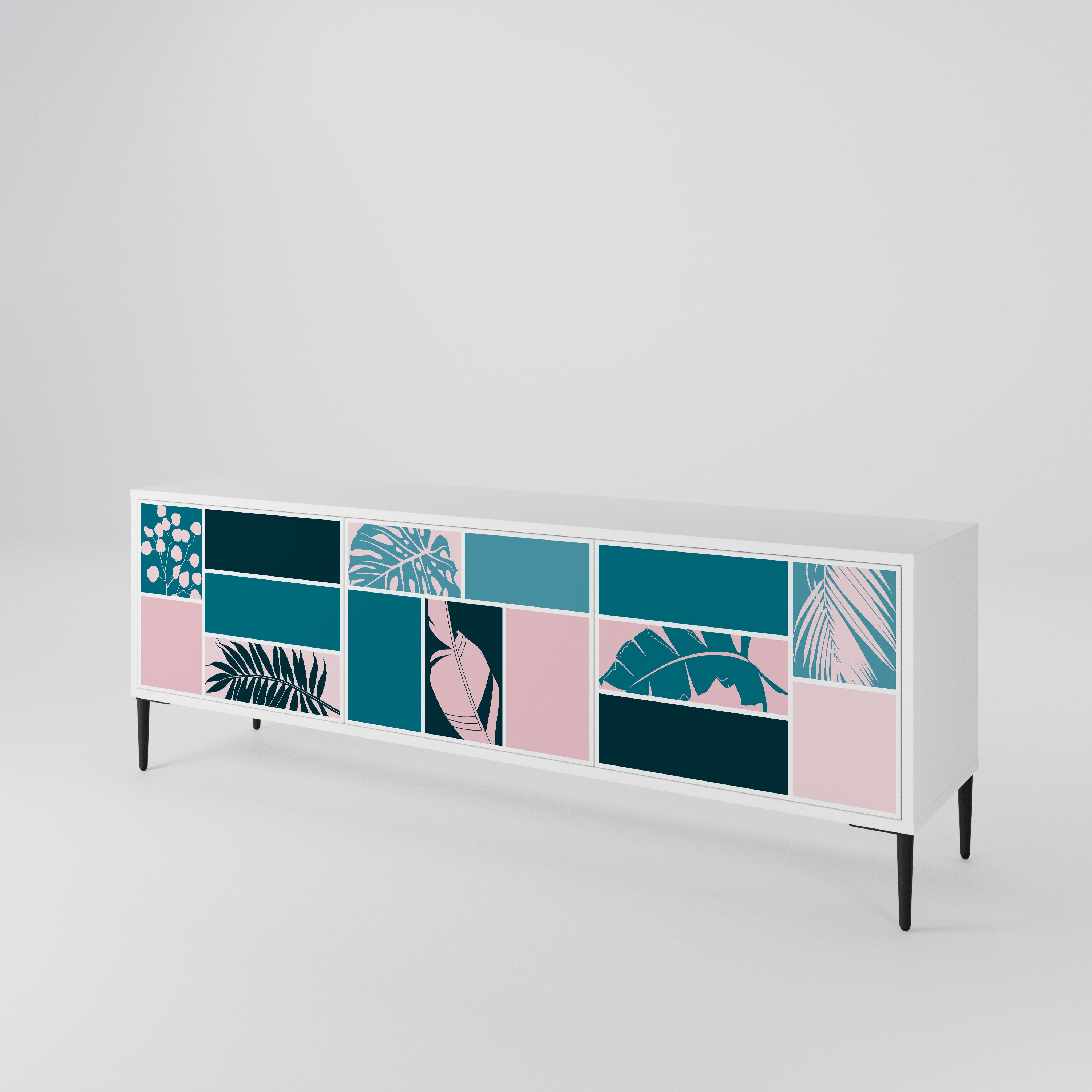 COMBINATION OF SHAPES TV-bänk med 3 dörrar