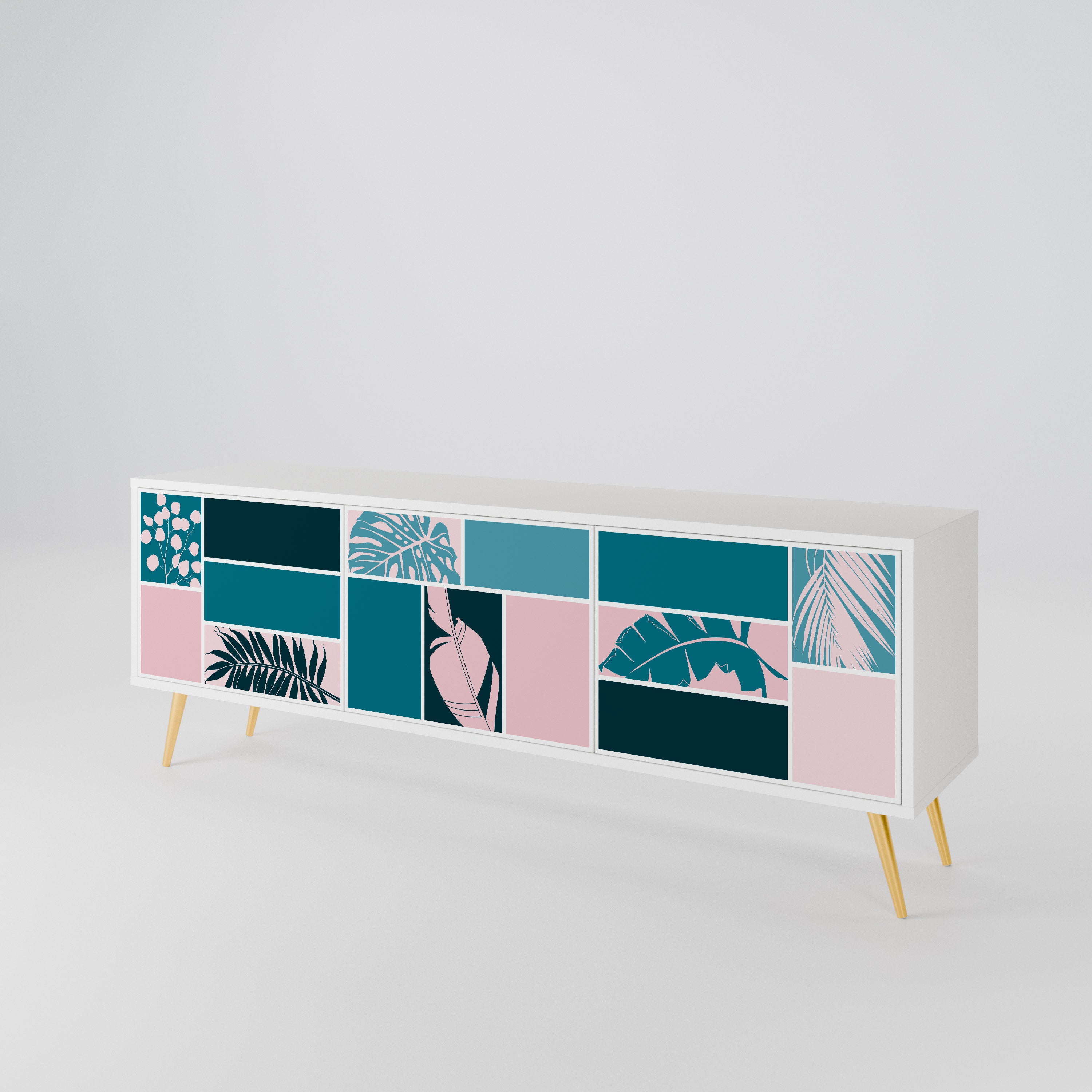 COMBINATION OF SHAPES TV-bänk med 3 dörrar