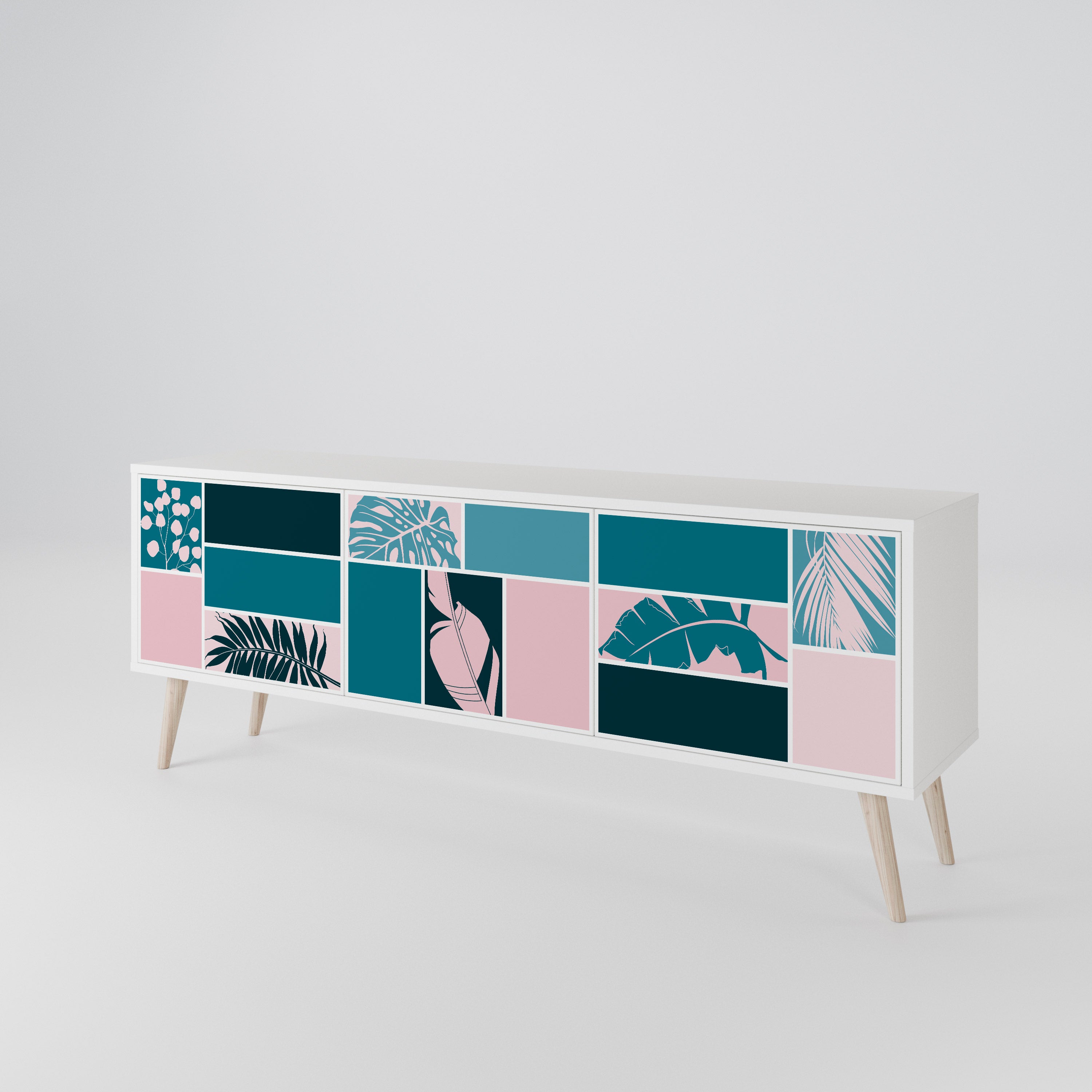 COMBINATION OF SHAPES TV-bänk med 3 dörrar