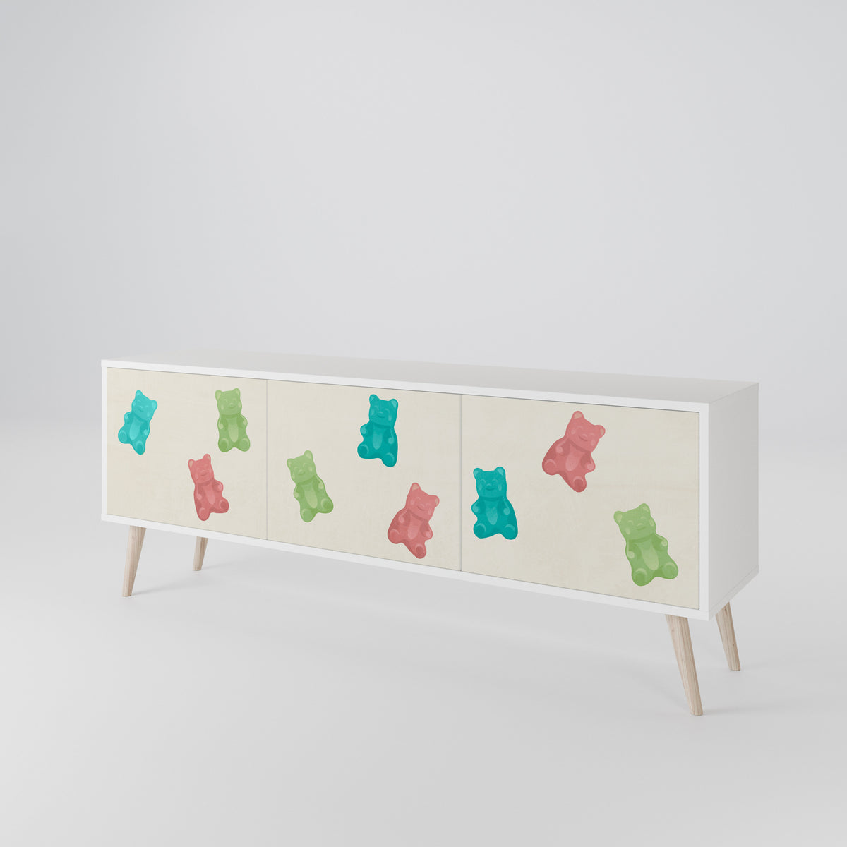 GUMMY BEARS TV-bänk med 3 dörrar