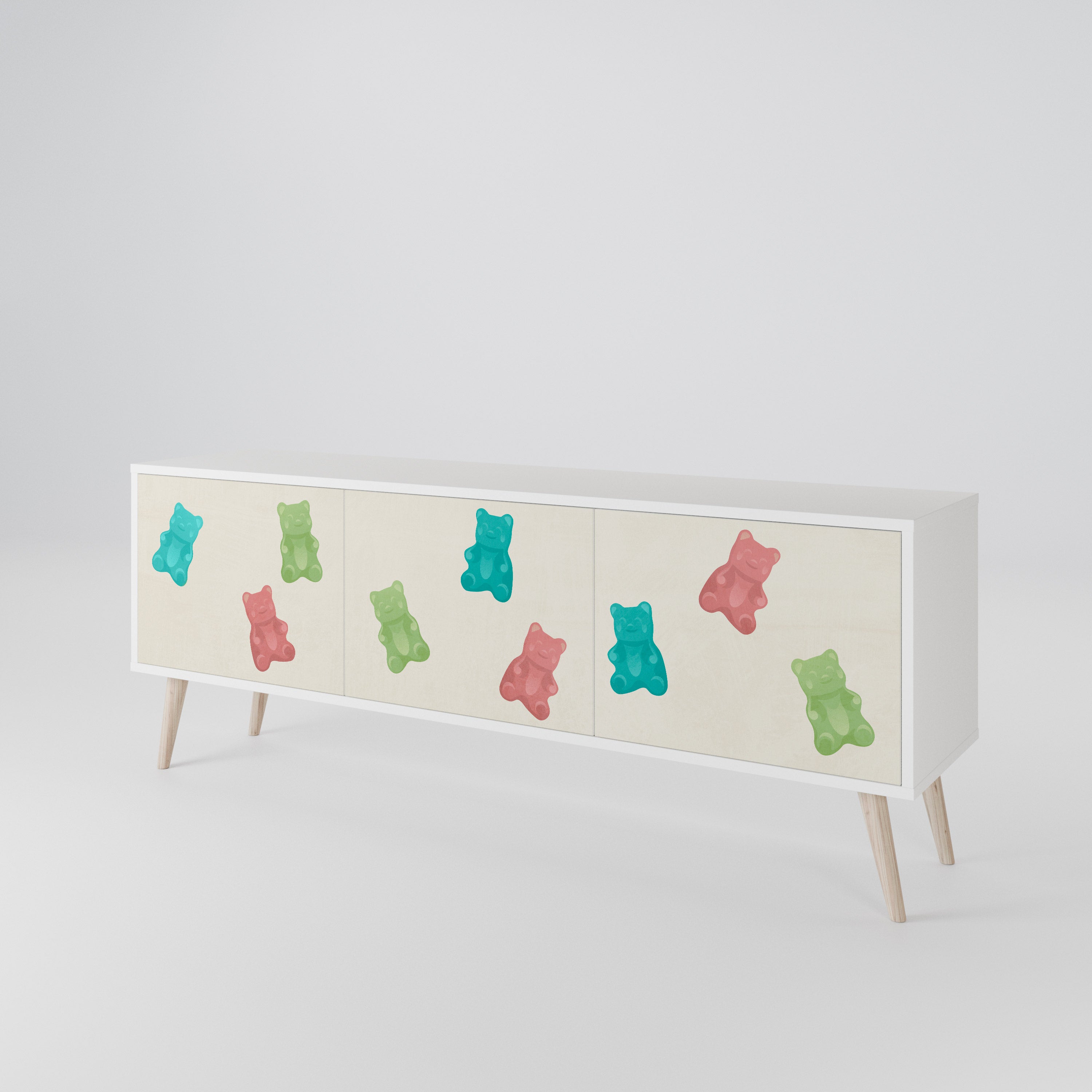 GUMMY BEARS TV-bänk med 3 dörrar