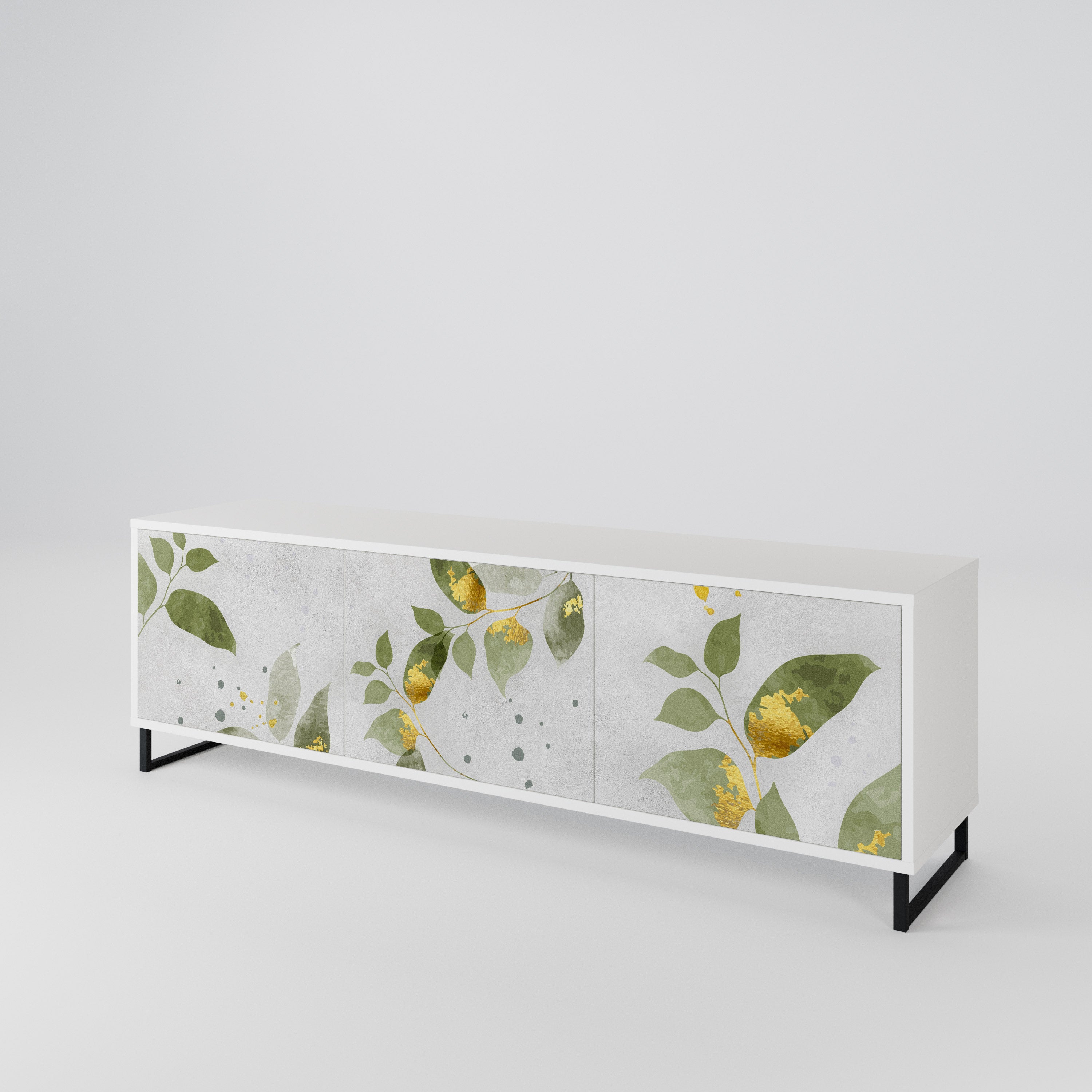 ELEGANT BOTANICS TV-bänk med 3 dörrar