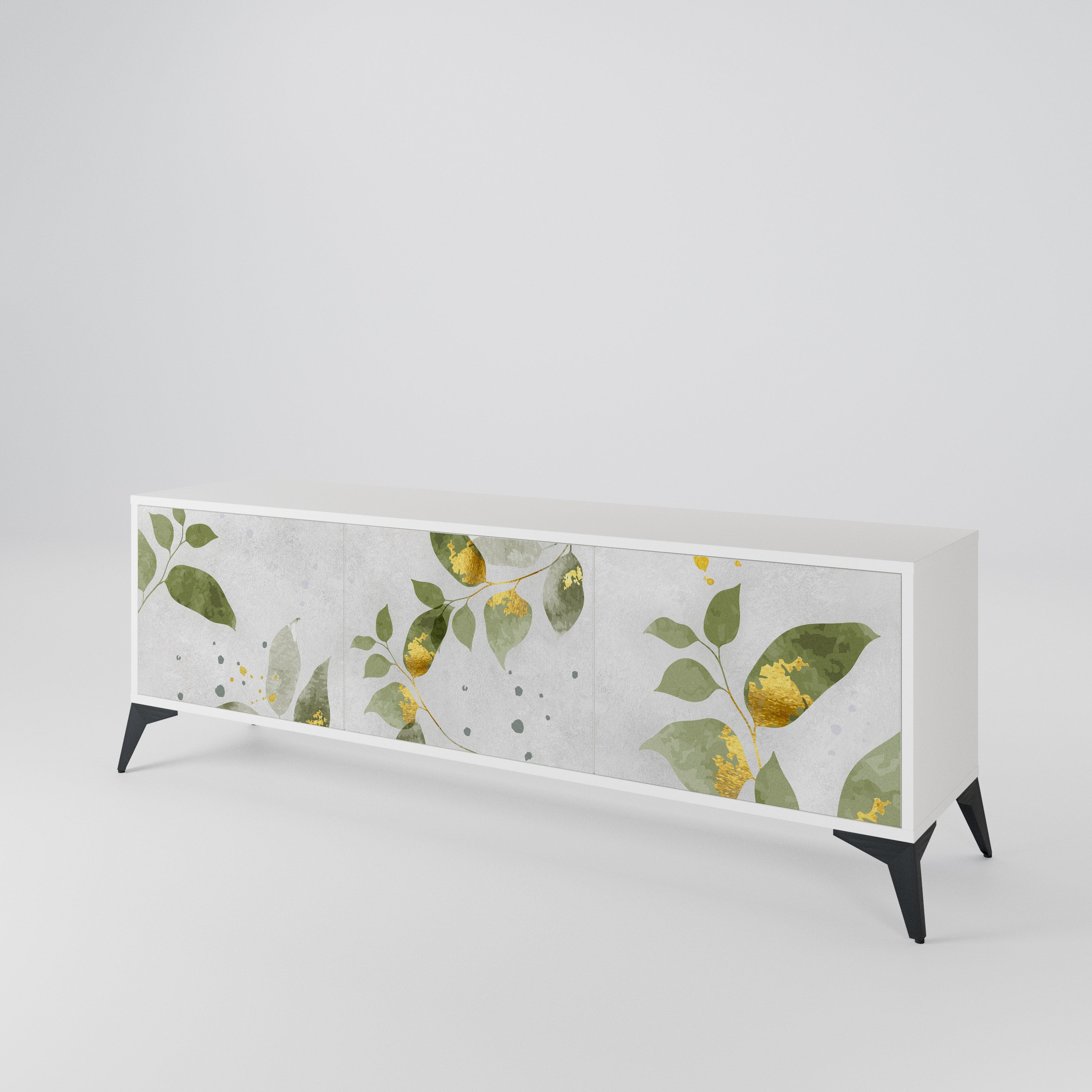 ELEGANT BOTANICS TV-bänk med 3 dörrar