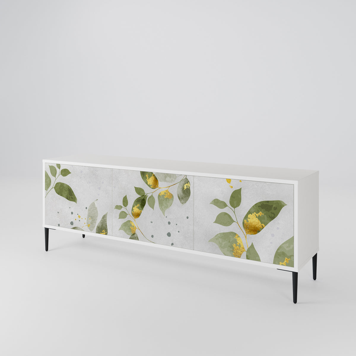 ELEGANT BOTANICS TV-bänk med 3 dörrar