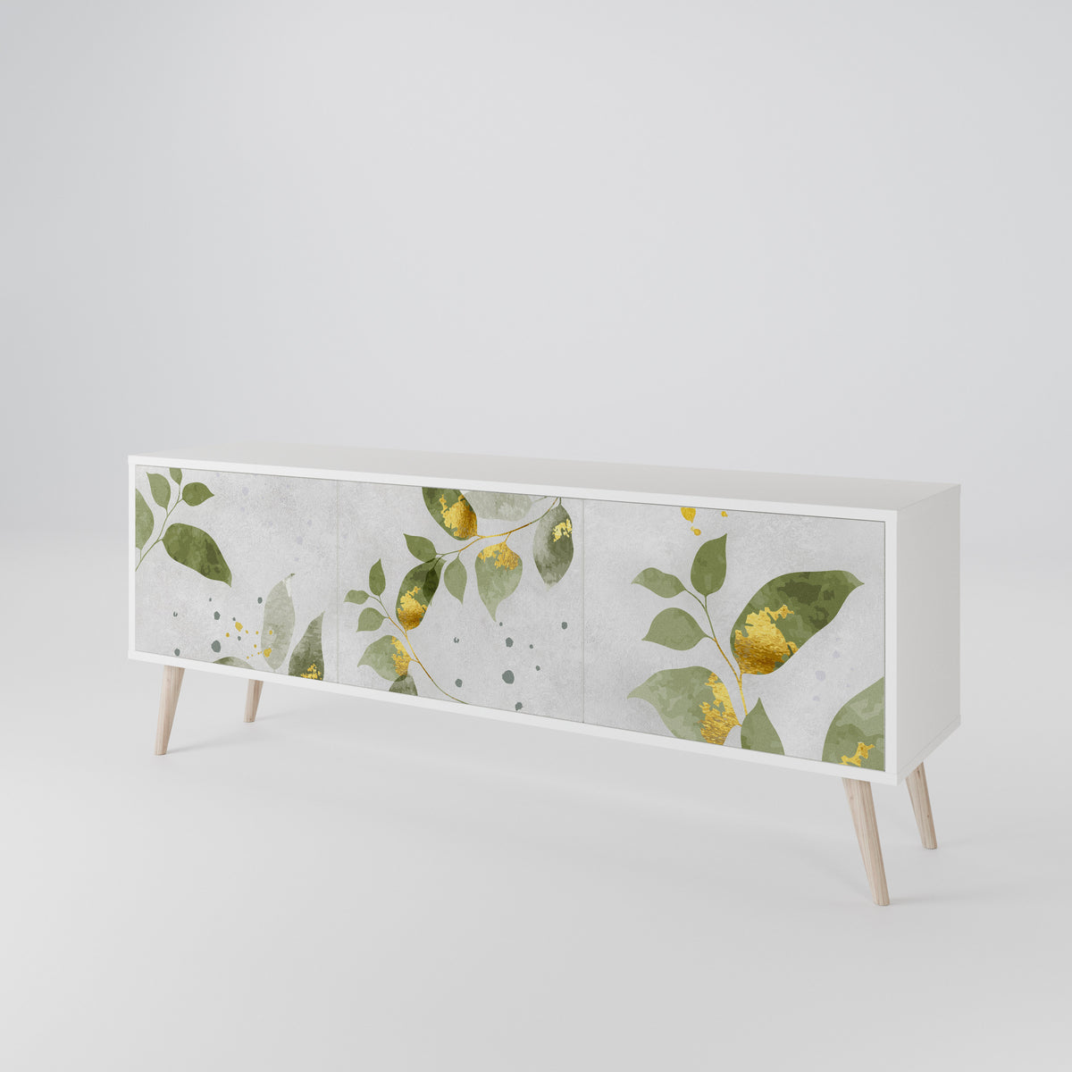 ELEGANT BOTANICS TV-bänk med 3 dörrar