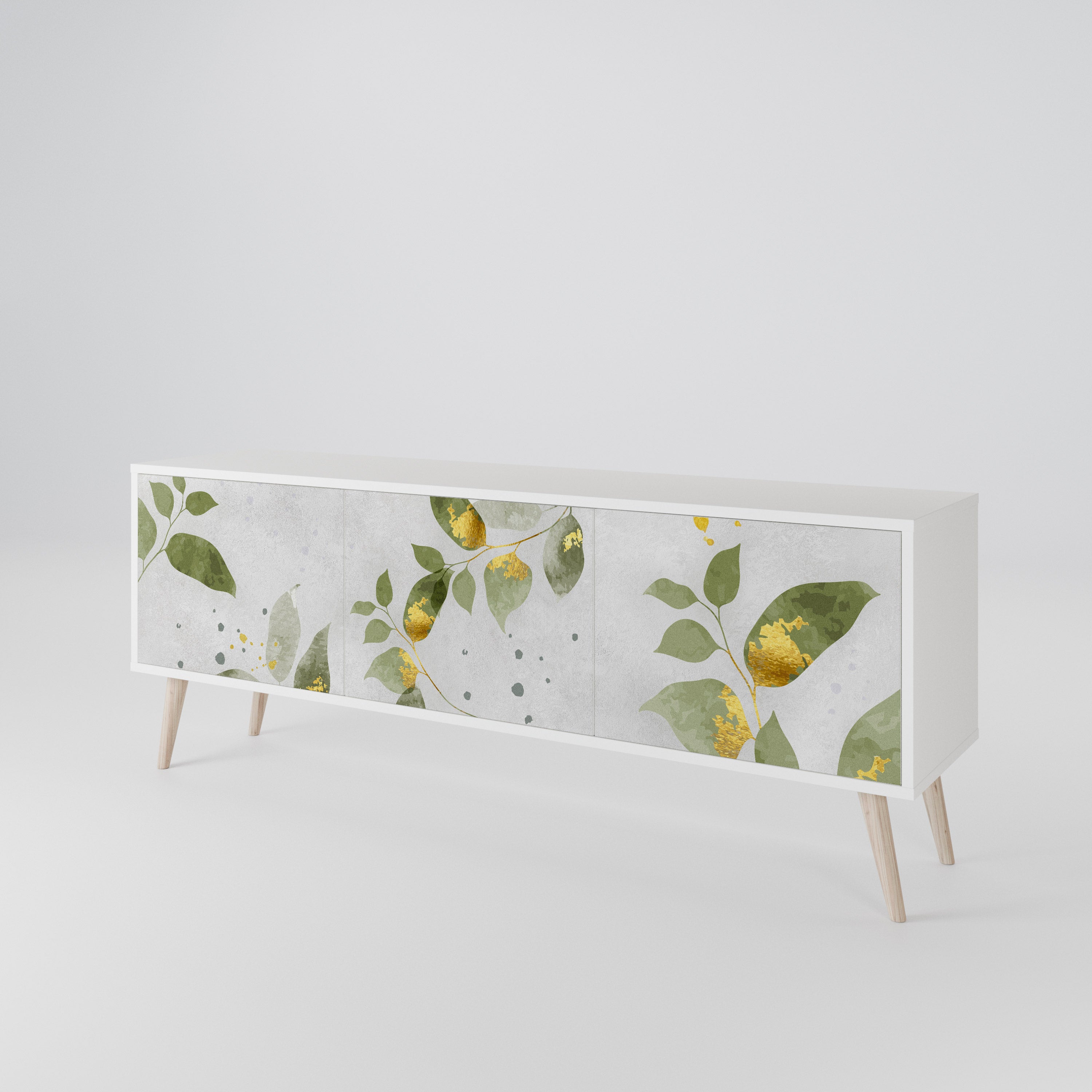 ELEGANT BOTANICS TV-bänk med 3 dörrar