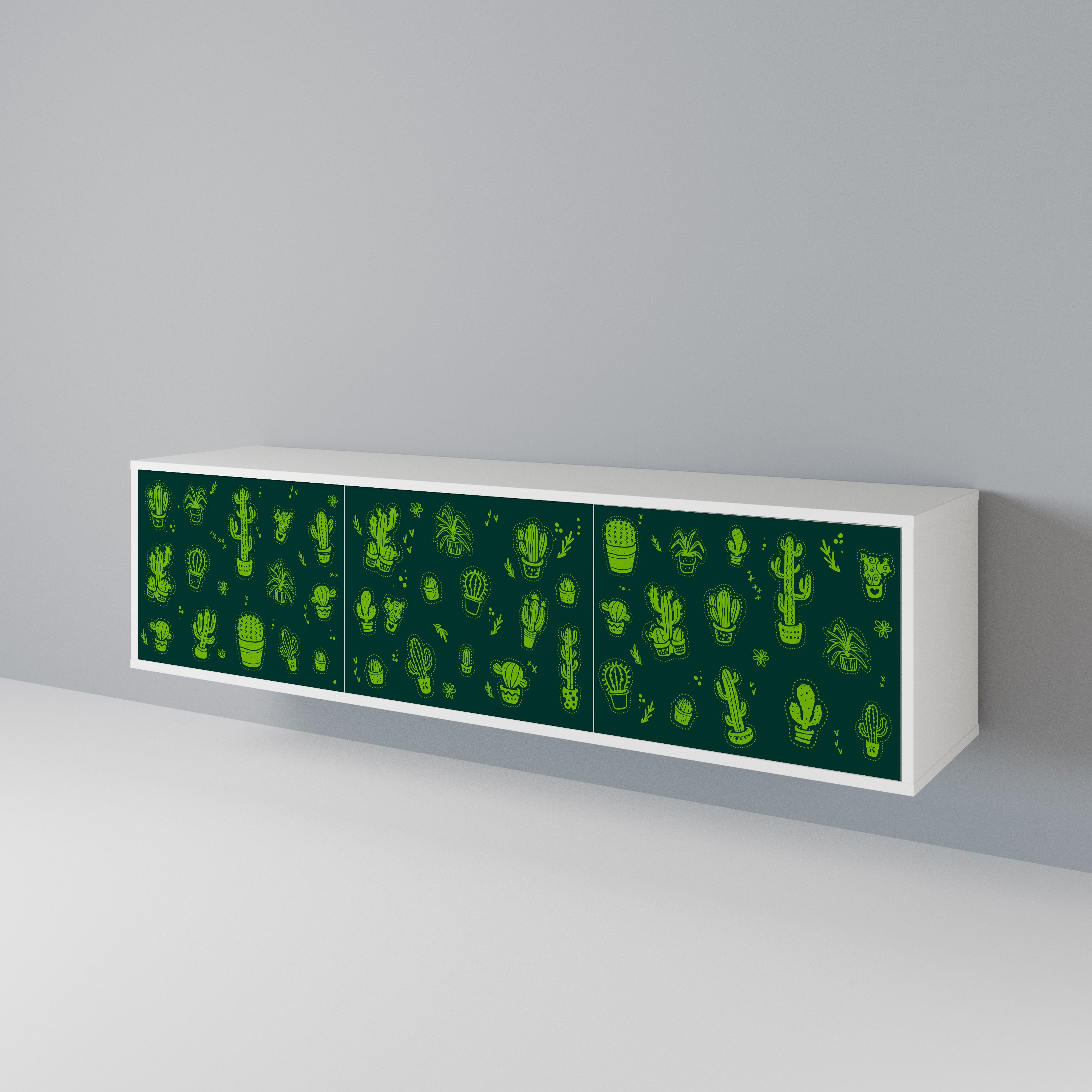 DESERT GREEN TV-bänk med 3 dörrar