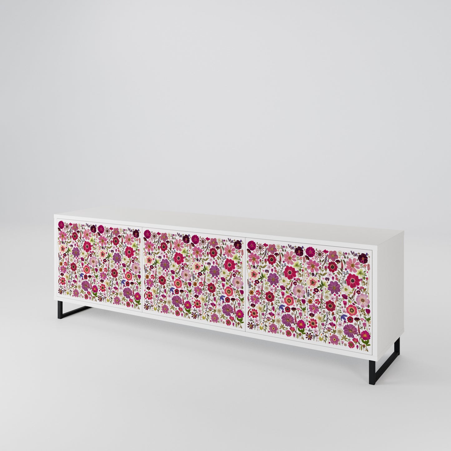 PETAL GARDEN 3-Door TV Cabinet