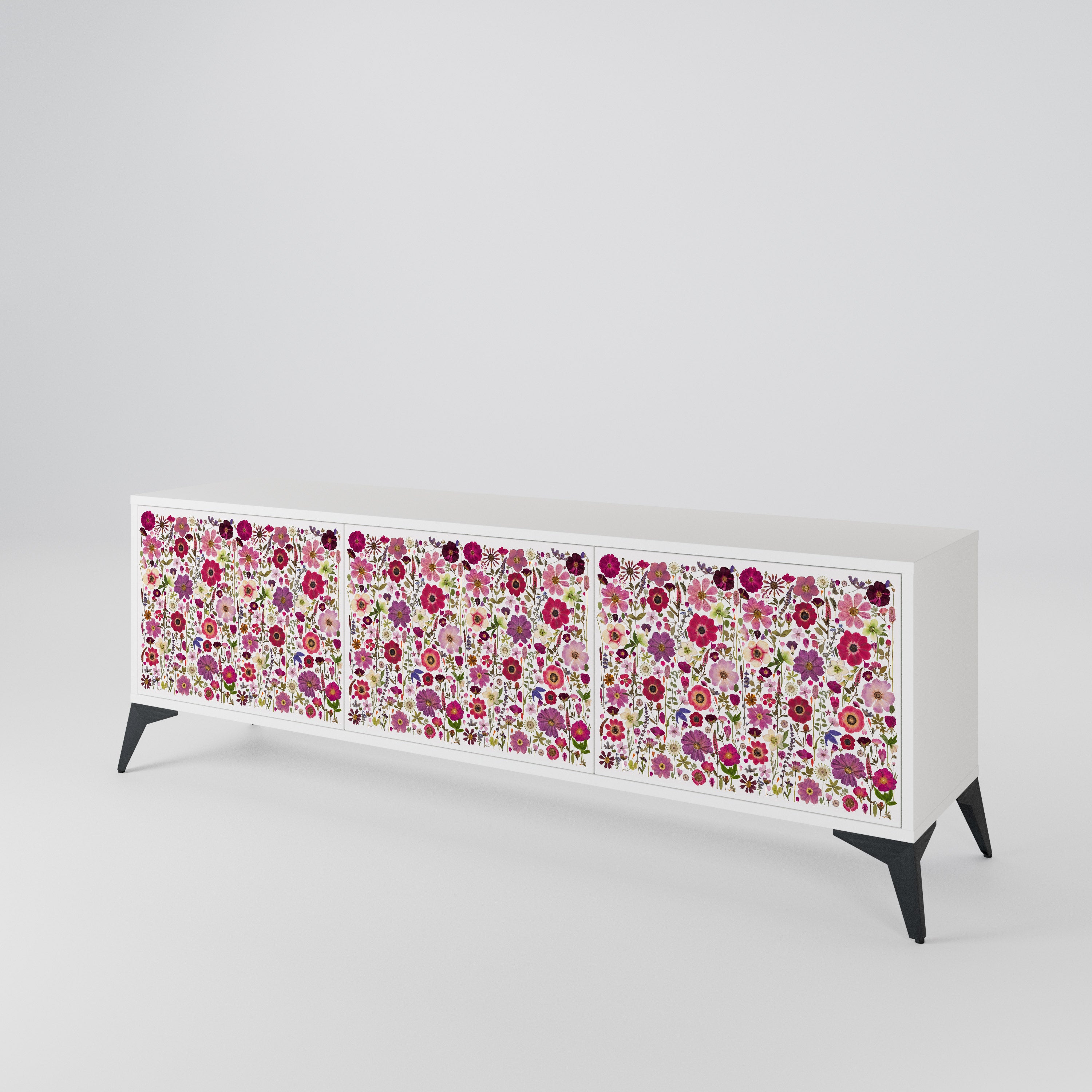 PETAL GARDEN 3-Door TV Cabinet