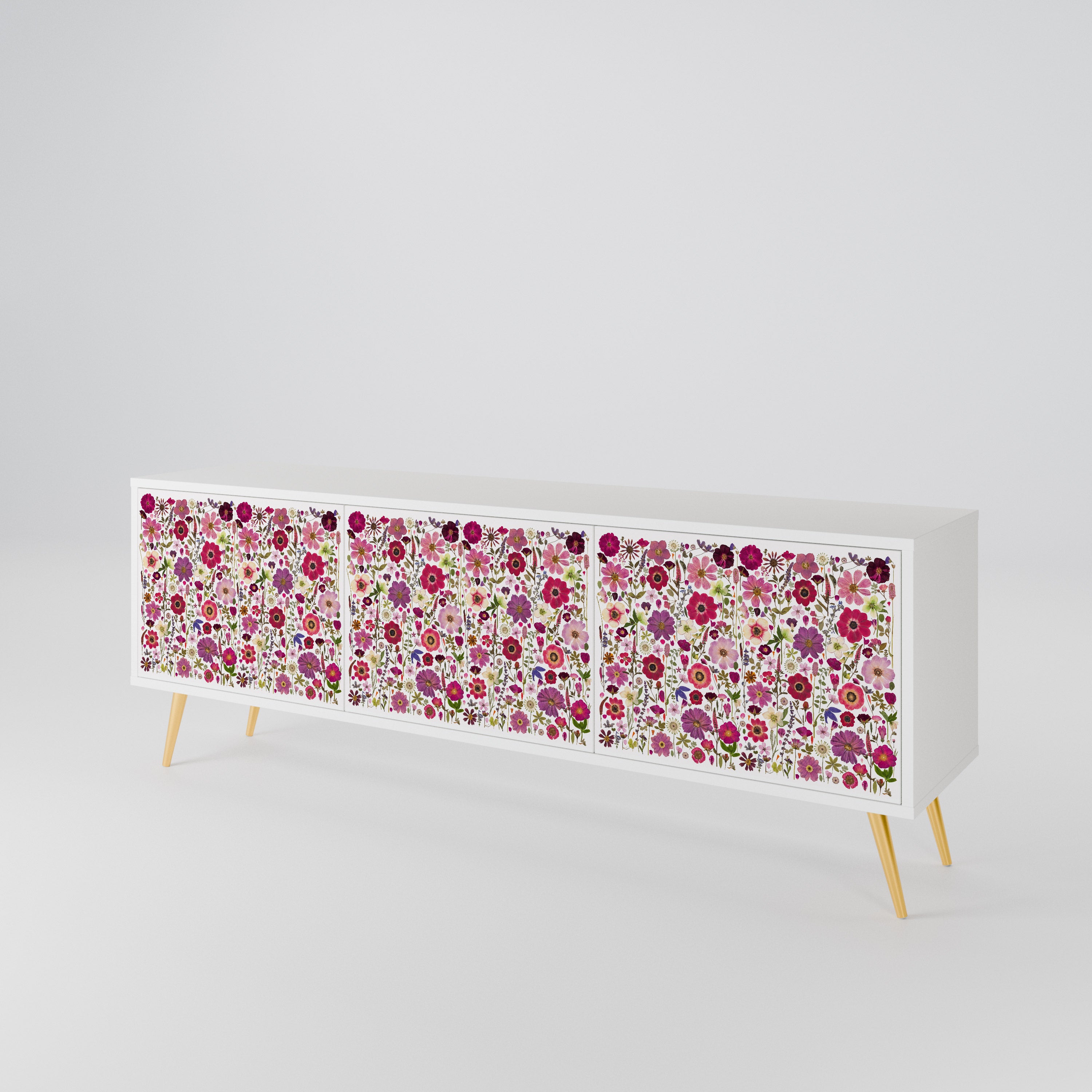 PETAL GARDEN 3-Door TV Cabinet