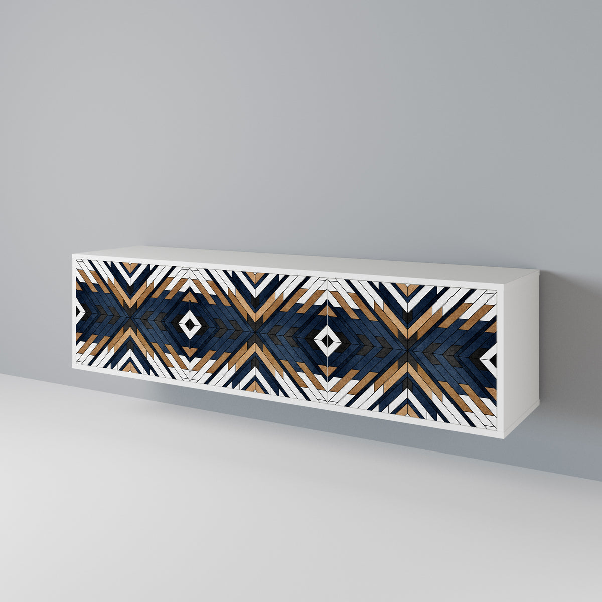 ARTFUL GEOMETRY TV-bänk med 3 dörrar