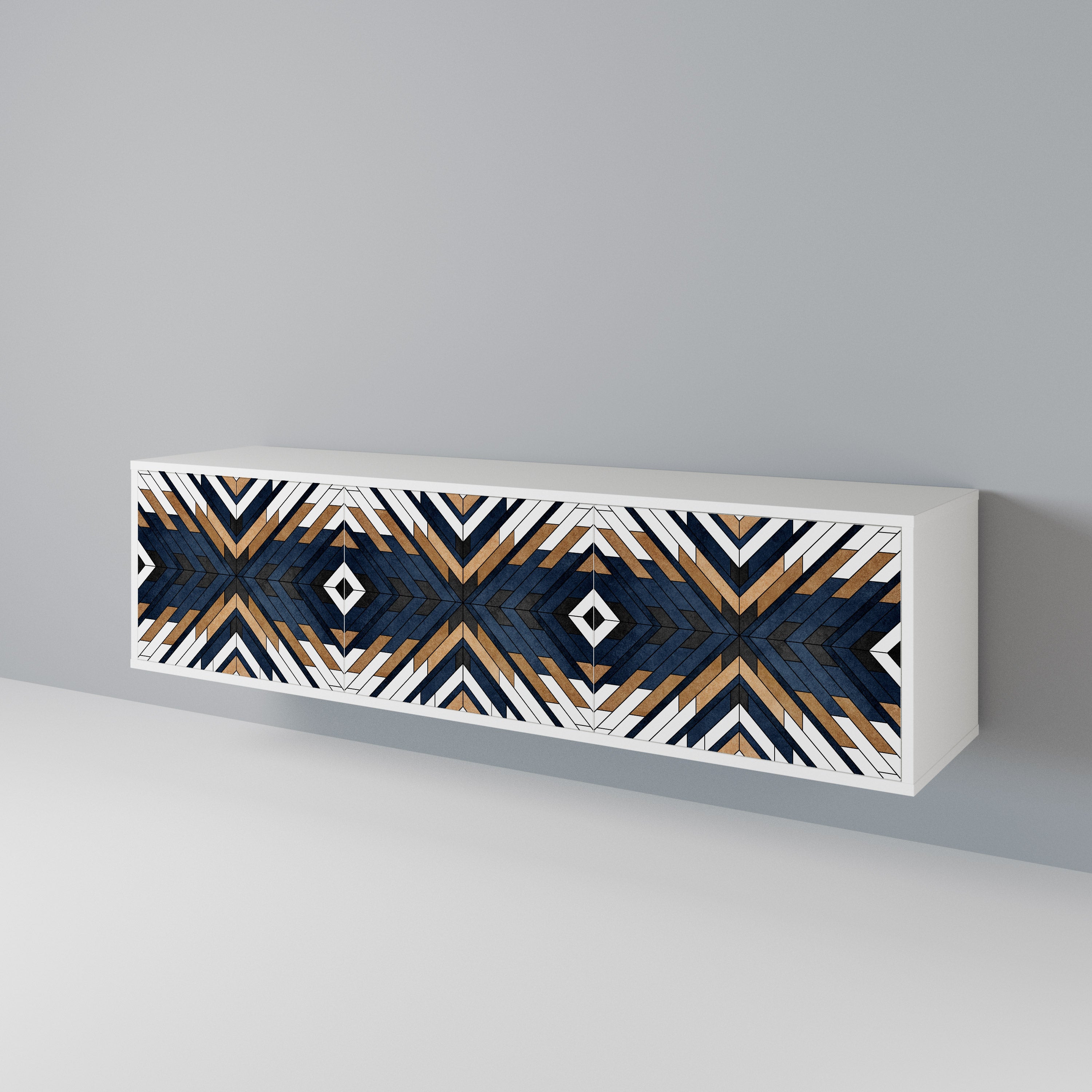 ARTFUL GEOMETRY TV-bänk med 3 dörrar