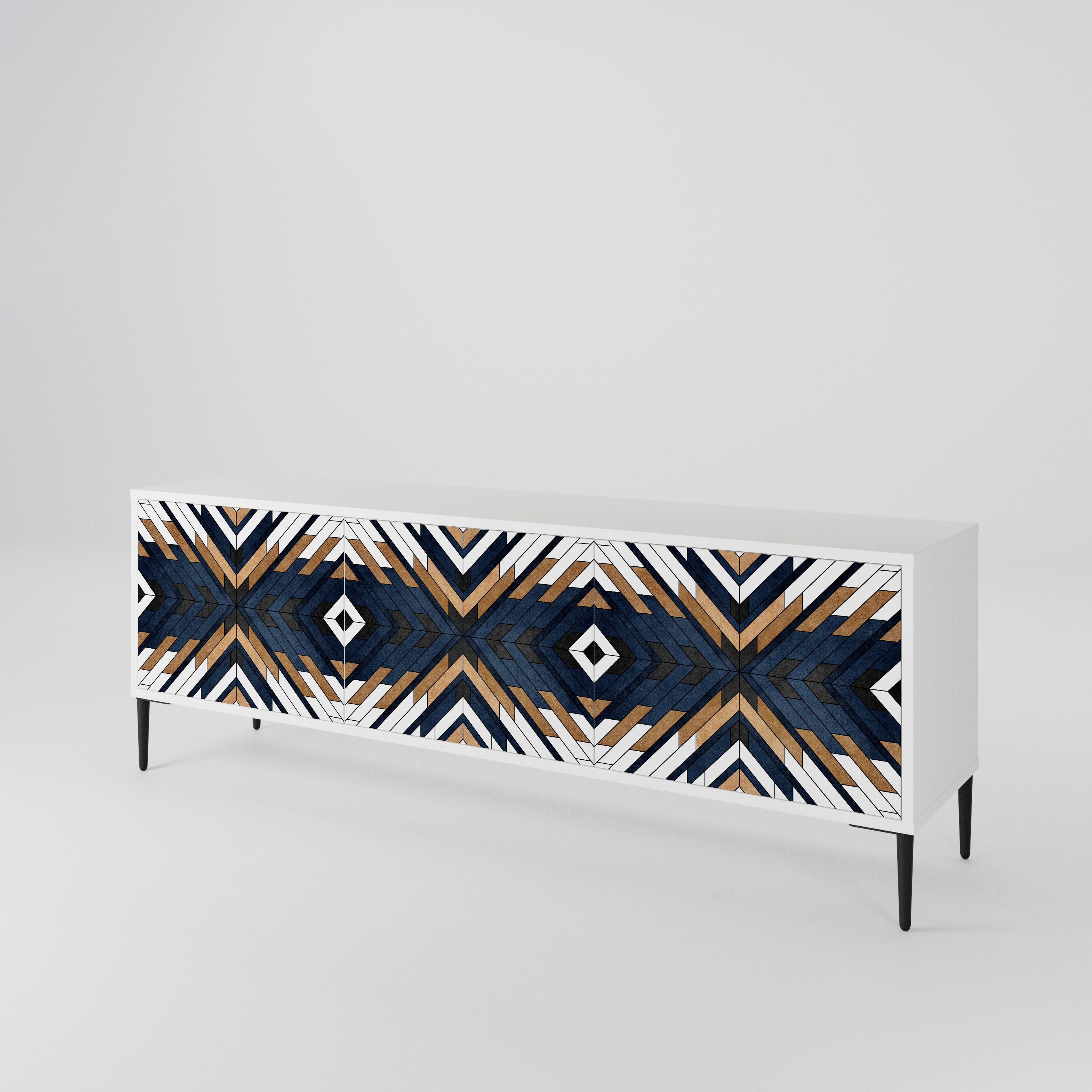ARTFUL GEOMETRY TV-bänk med 3 dörrar