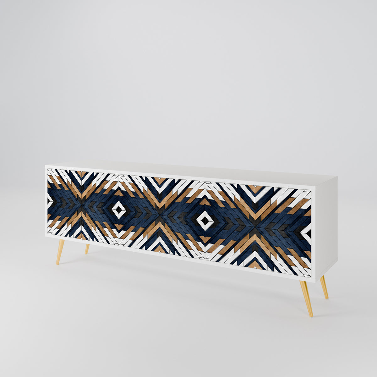 ARTFUL GEOMETRY 3-Door TV Cabinet