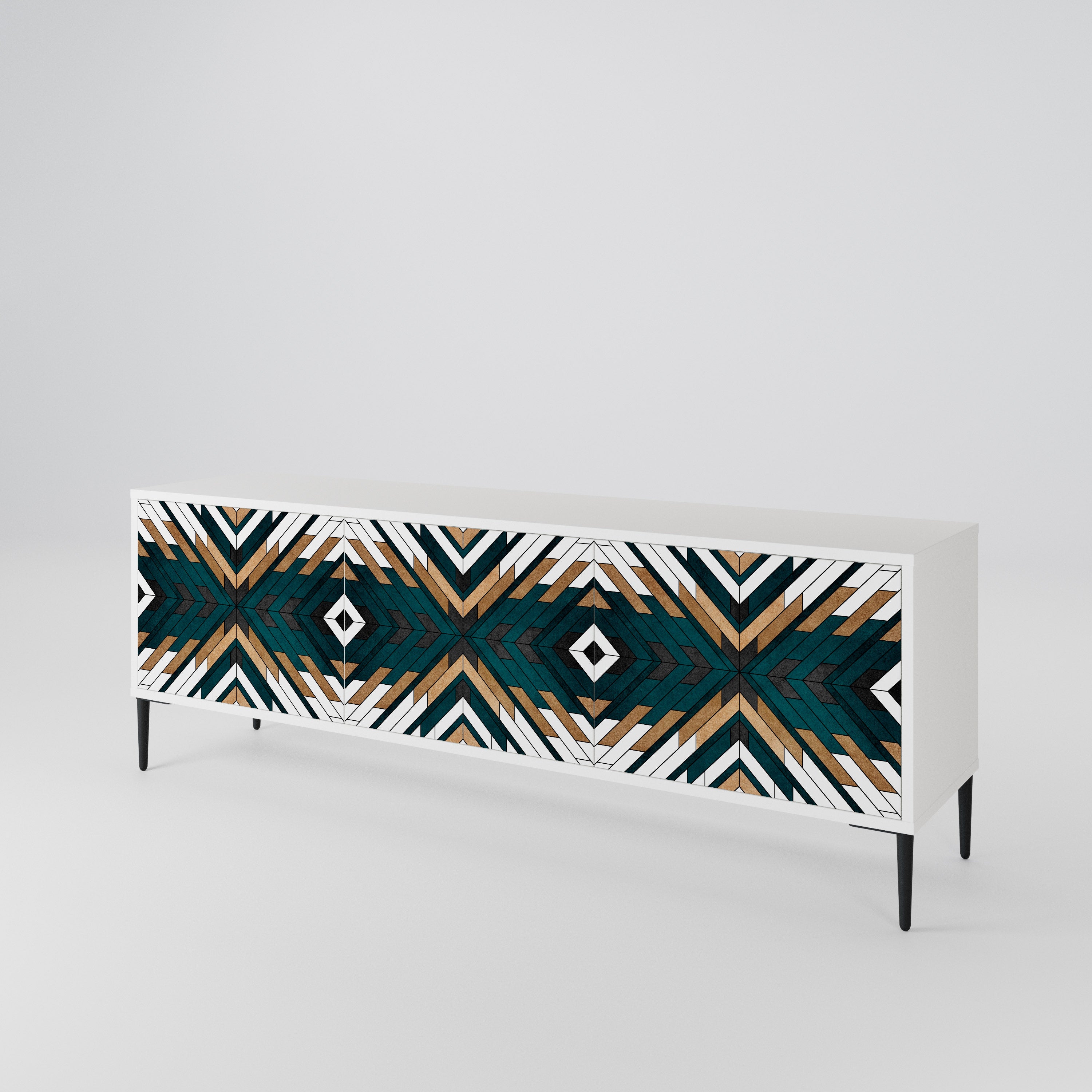 ARTISTIC GEOMETRY TV-bänk med 3 dörrar