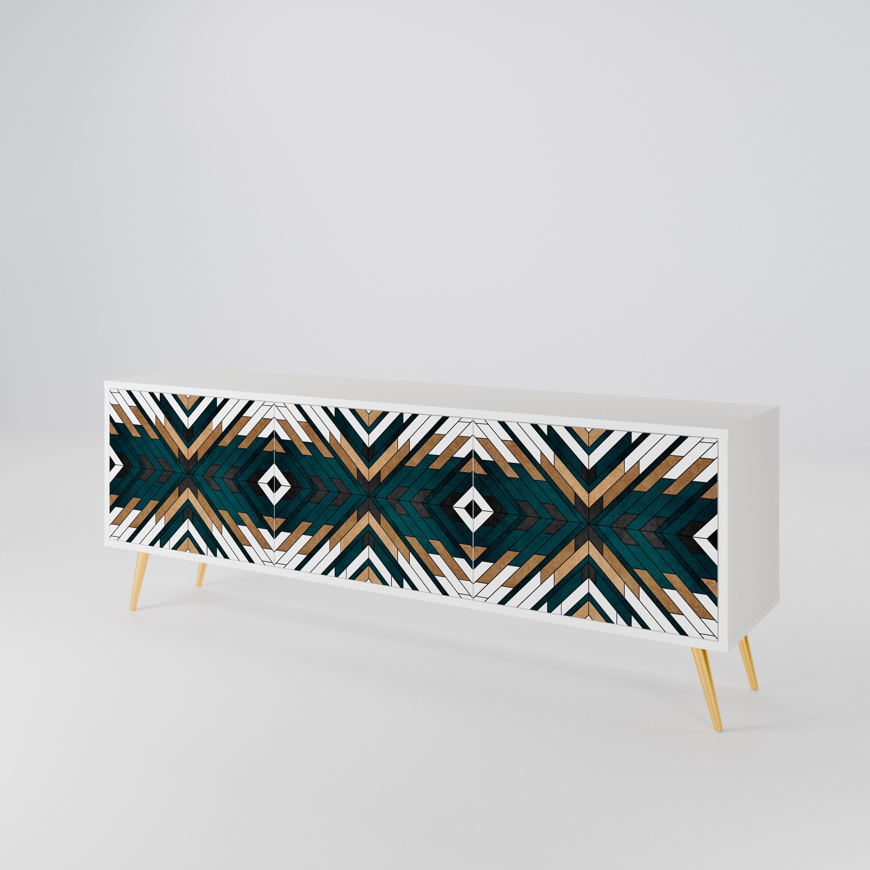 ARTISTIC GEOMETRY TV-bänk med 3 dörrar