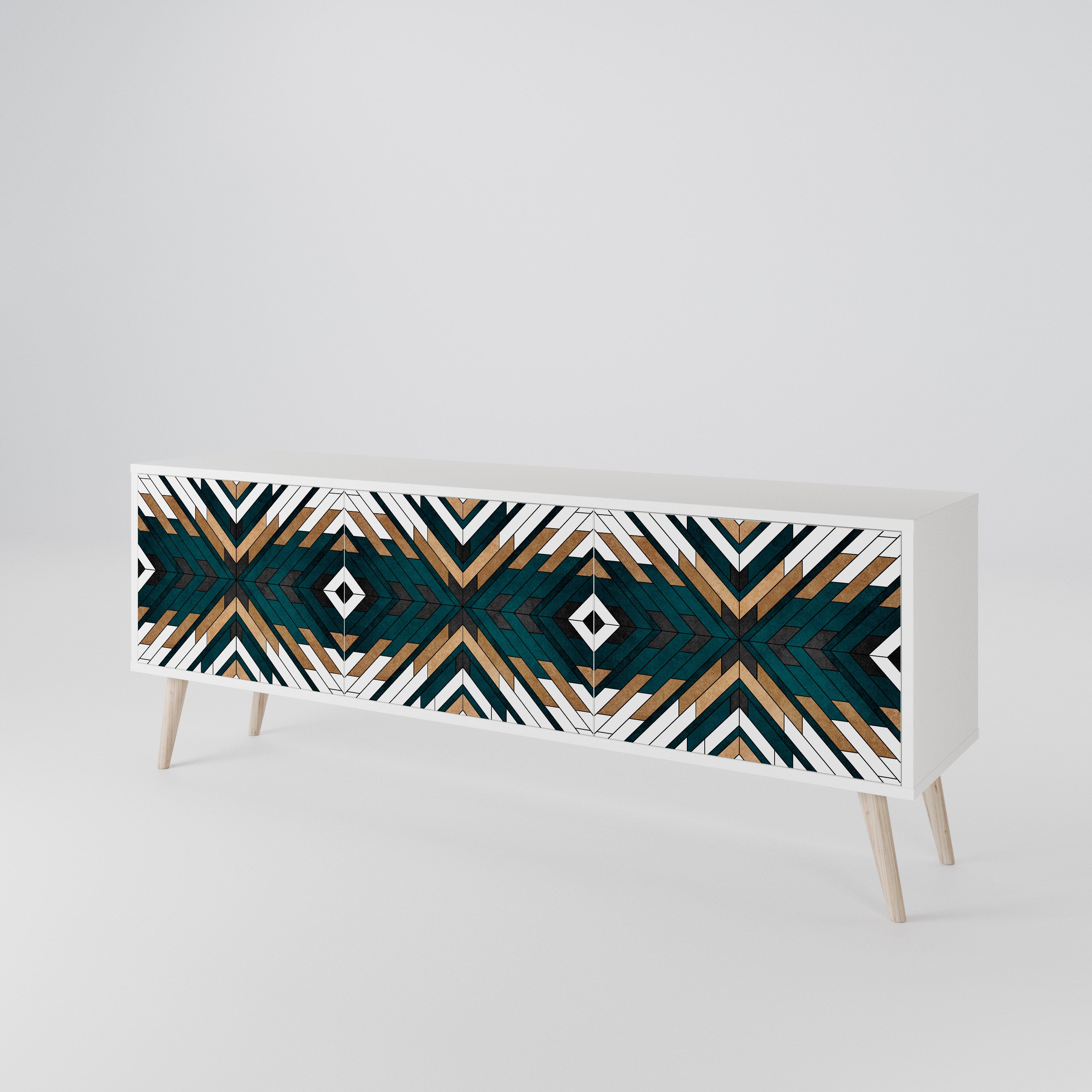 ARTISTIC GEOMETRY TV-bänk med 3 dörrar