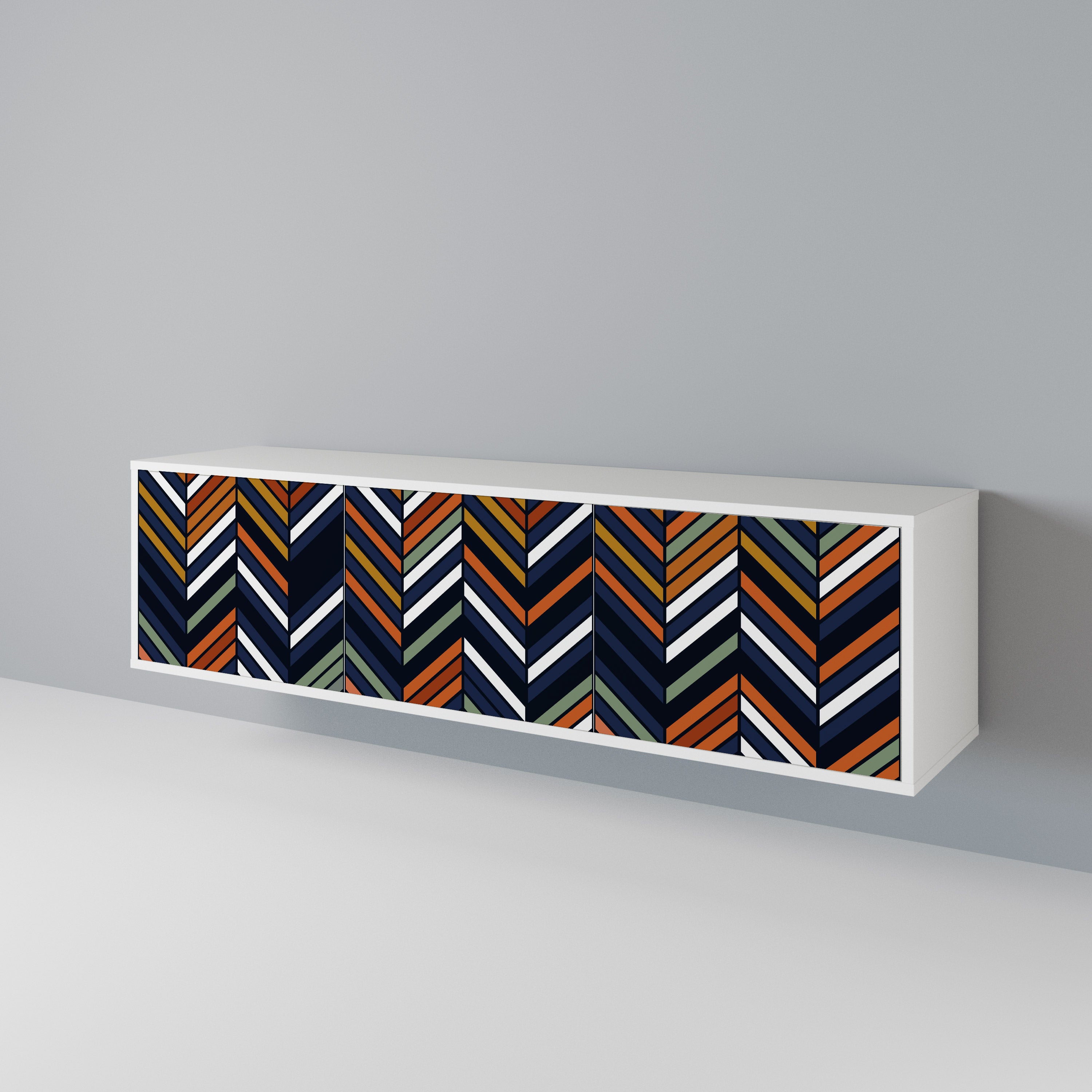 VIBRANT PATCHWORK TV-bänk med 3 dörrar
