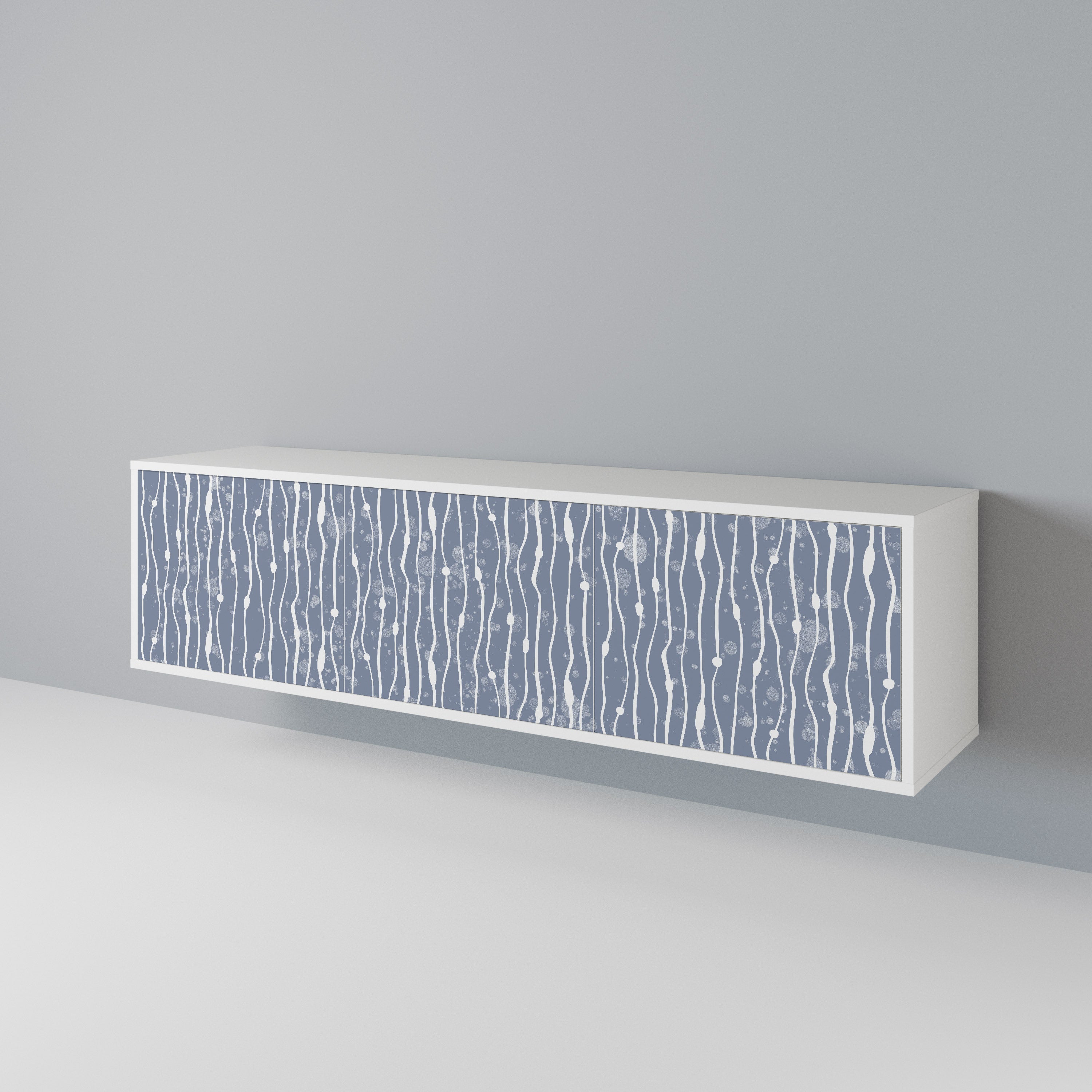 GRAPHITE RAIN TV-bänk med 3 dörrar