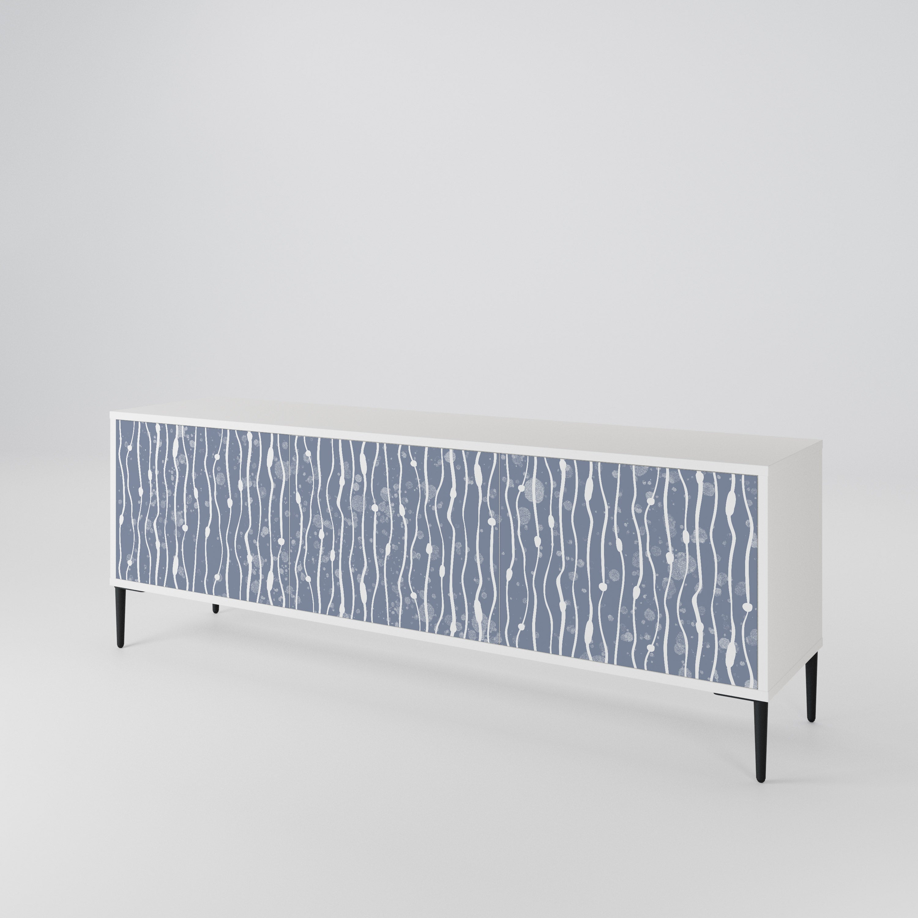 GRAPHITE RAIN TV-bänk med 3 dörrar